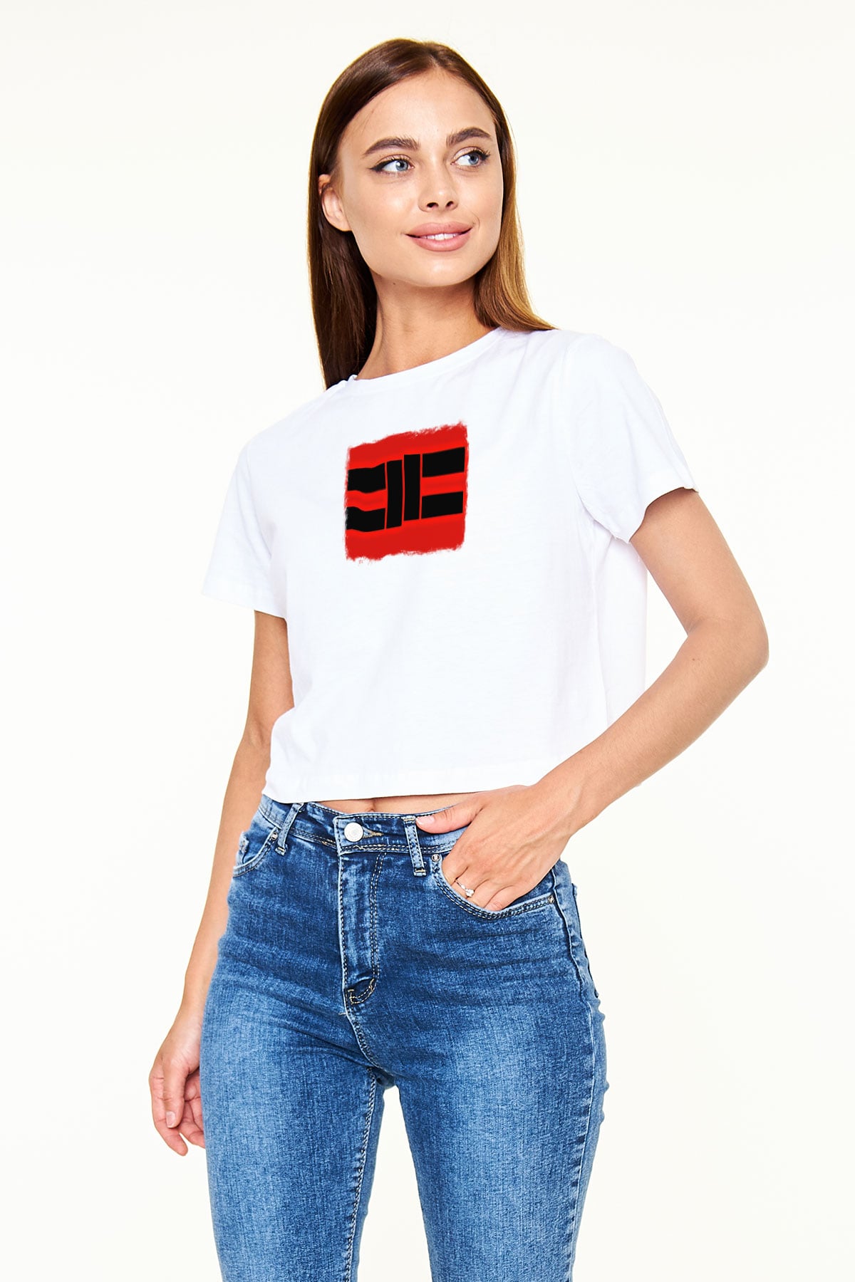 Cavalera Conspiracy Baskılı Unisex Beyaz Crop Top Tişört