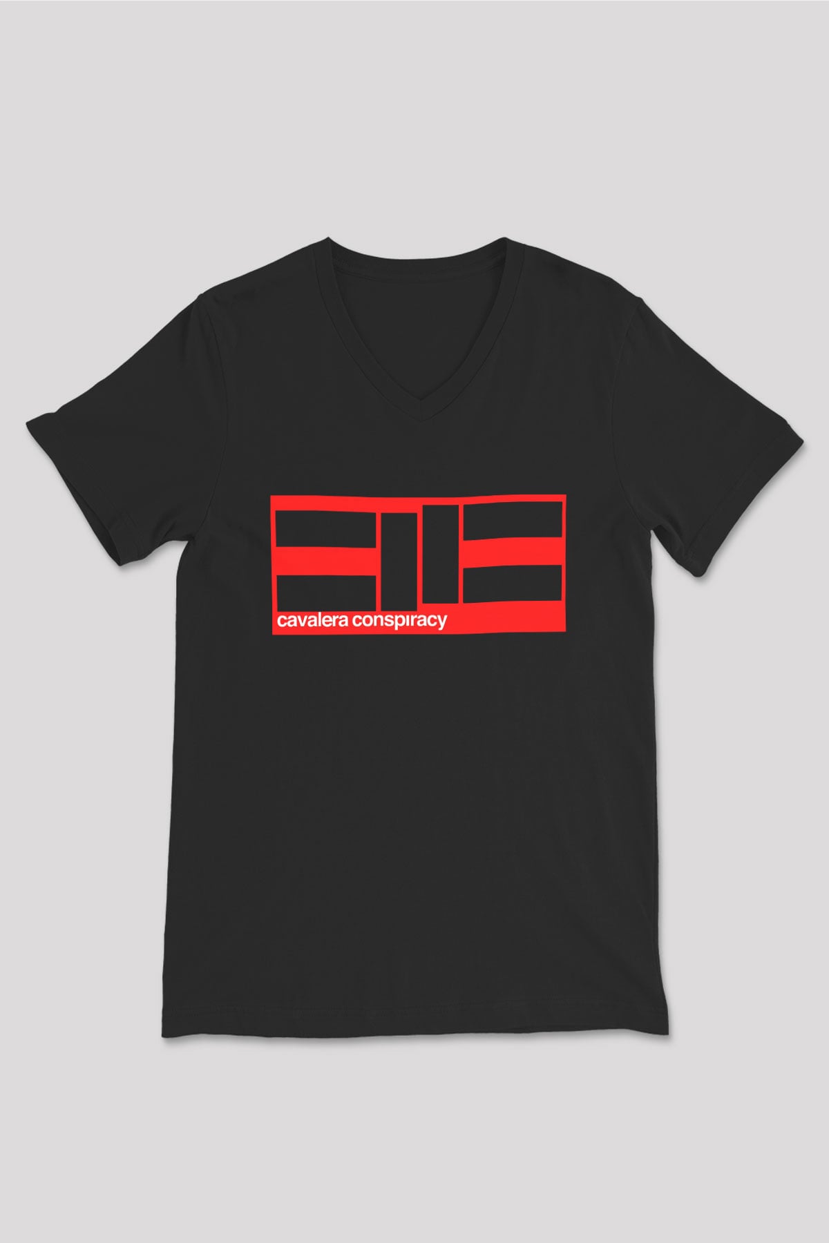 Cavalera Conspiracy Siyah Unisex V Yaka Tişört T-Shirt