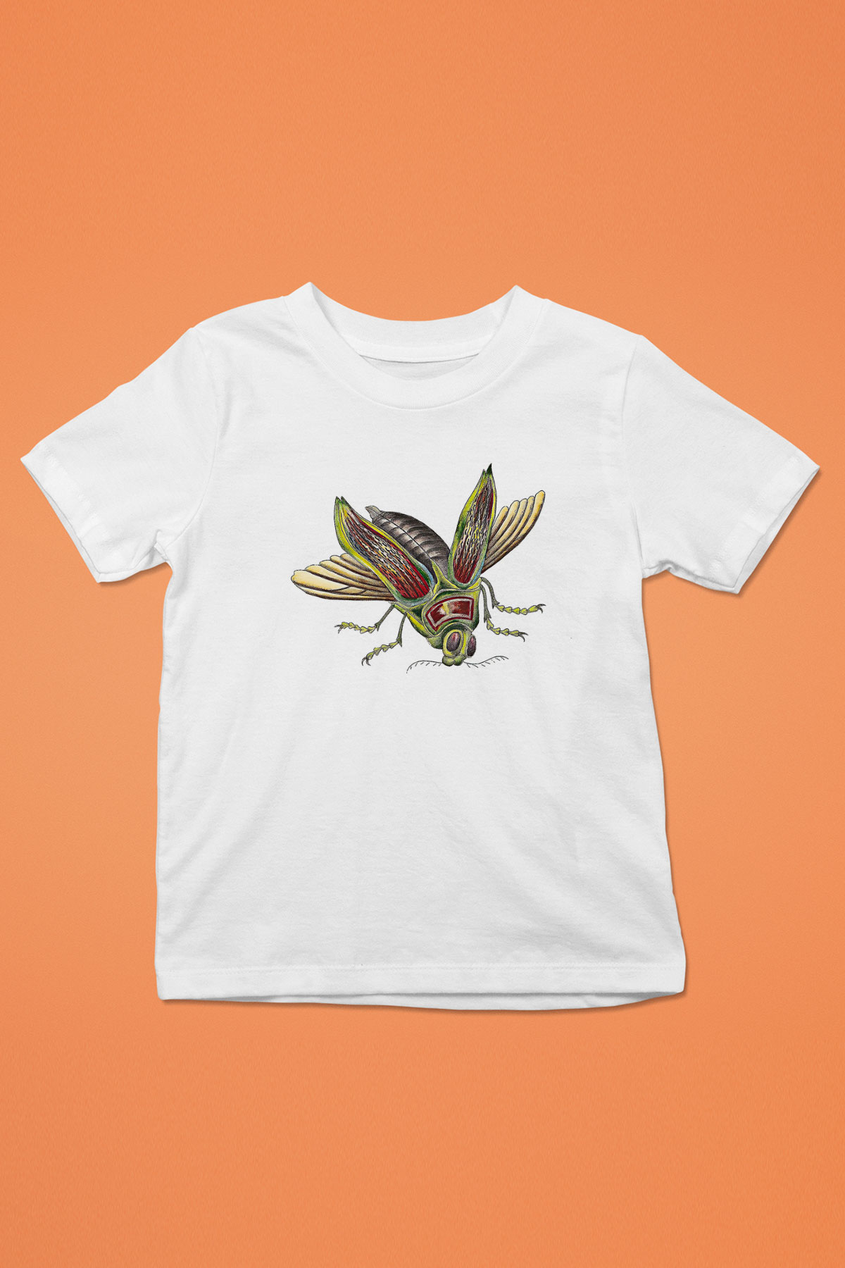 Çekirge Baskılı Beyaz Unisex Beyaz Çocuk Tişört - Tshirt