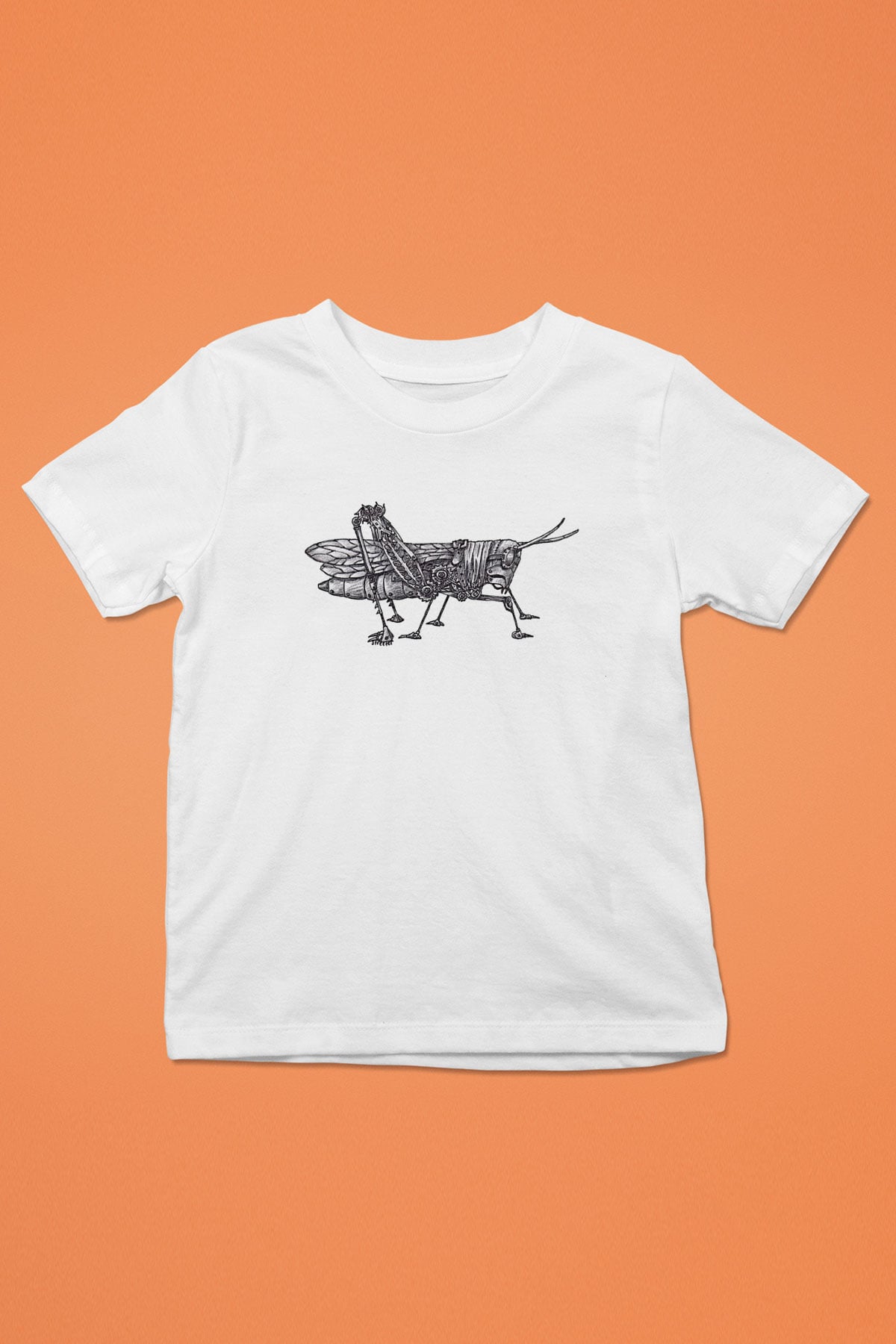 Çekirge Baskılı Beyaz Unisex Beyaz Çocuk Tişört - Tshirt