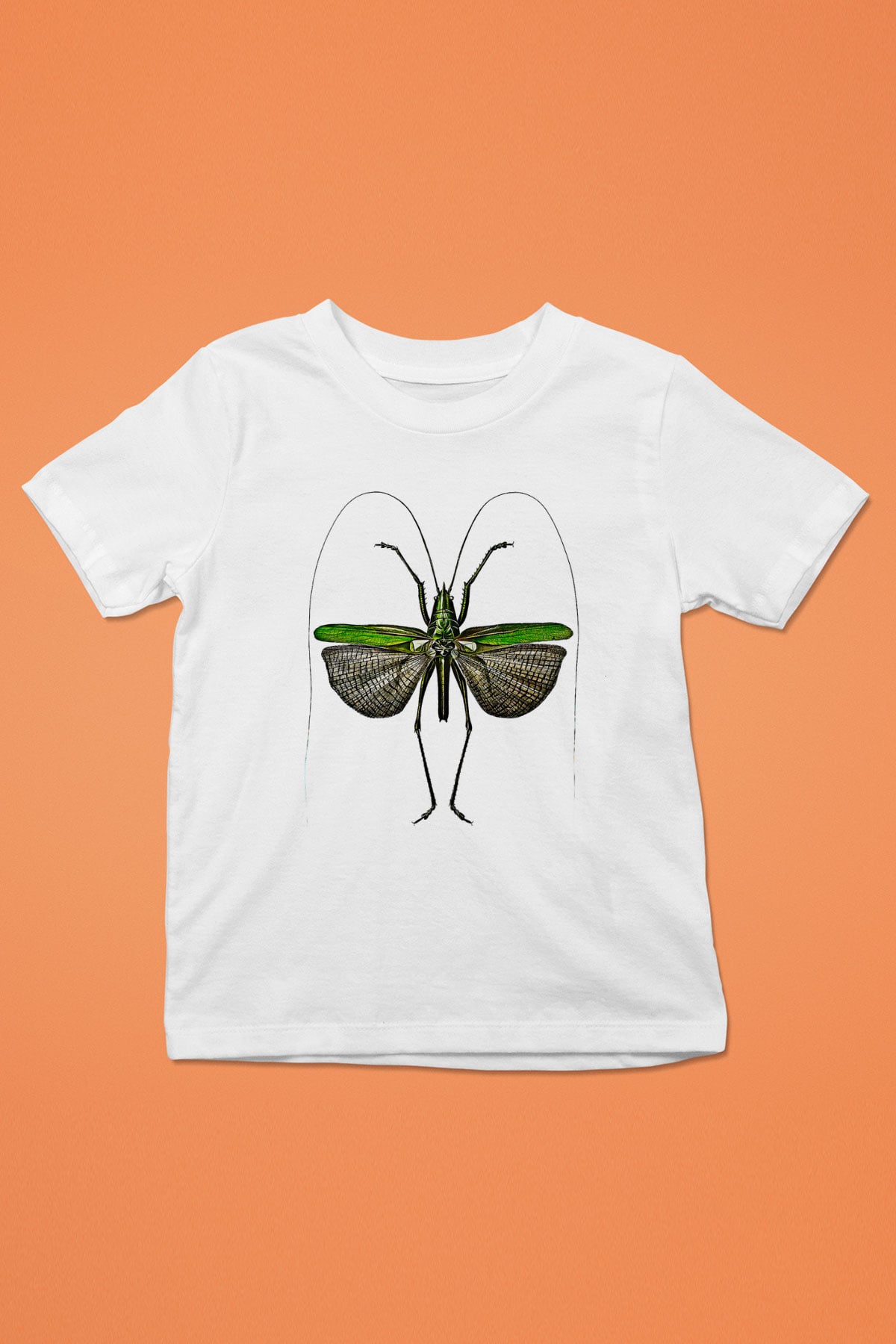 Çekirge Baskılı Beyaz Unisex Beyaz Çocuk Tişört - Tshirt