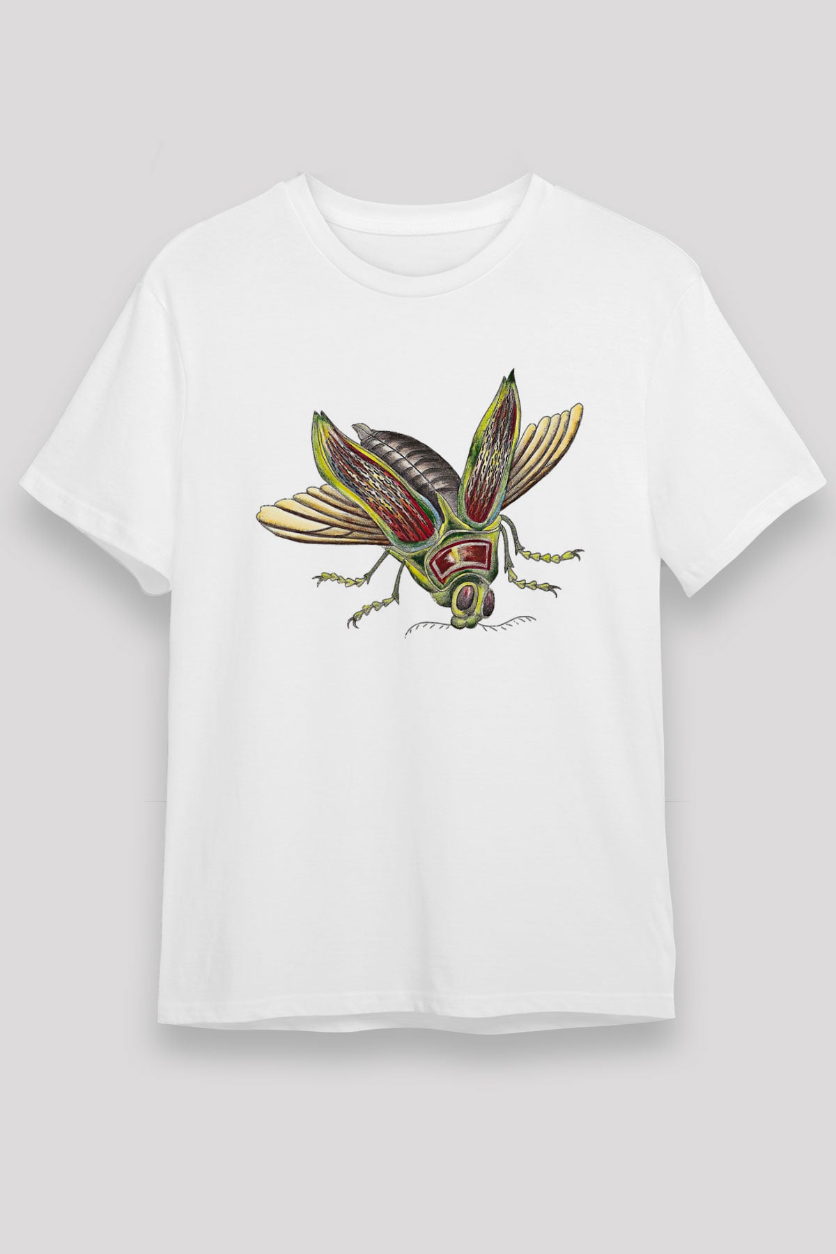 Çekirge Unisex Baskılı Beyaz Tişört - Tshirt