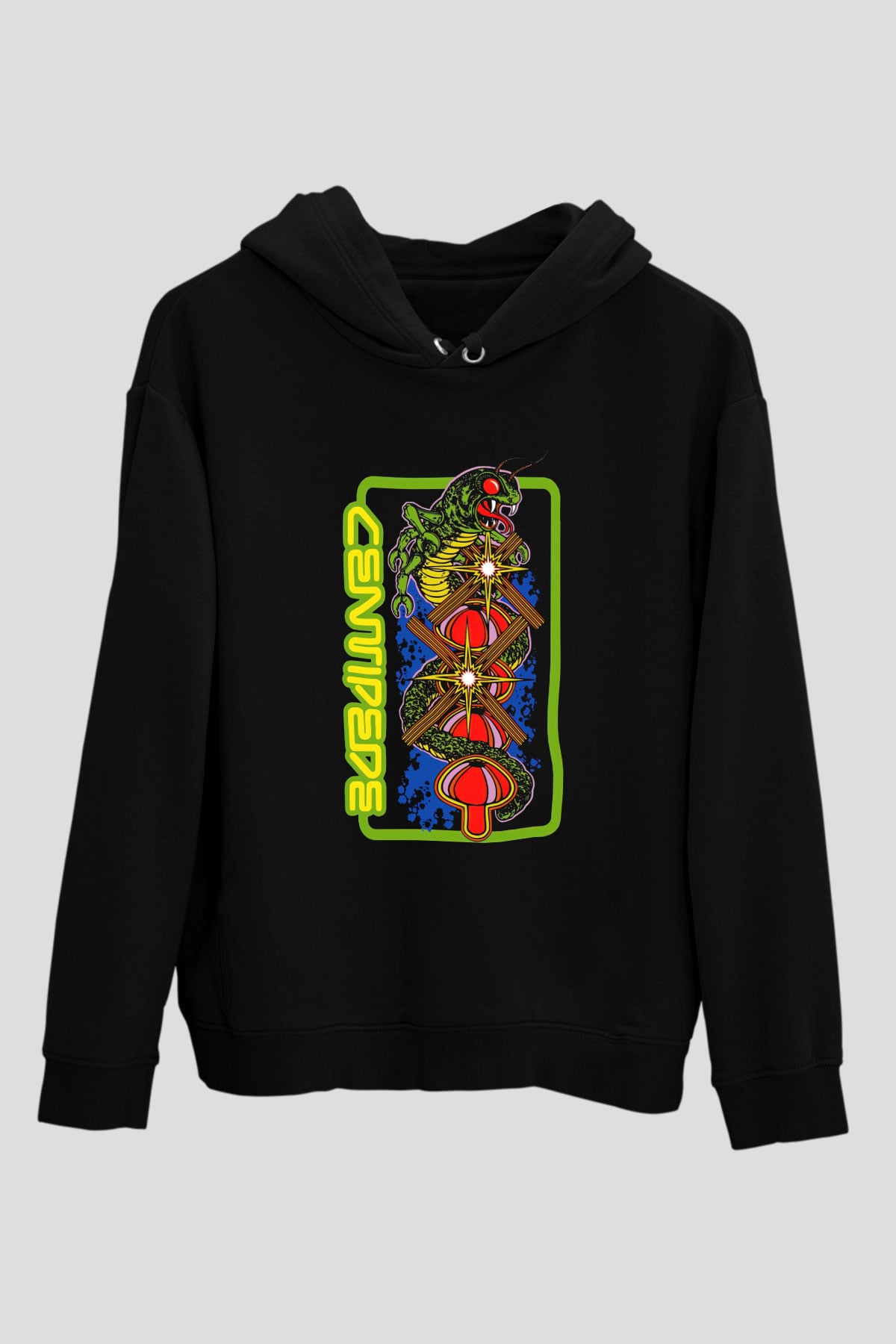 Centipede Siyah Unisex Hoodie
