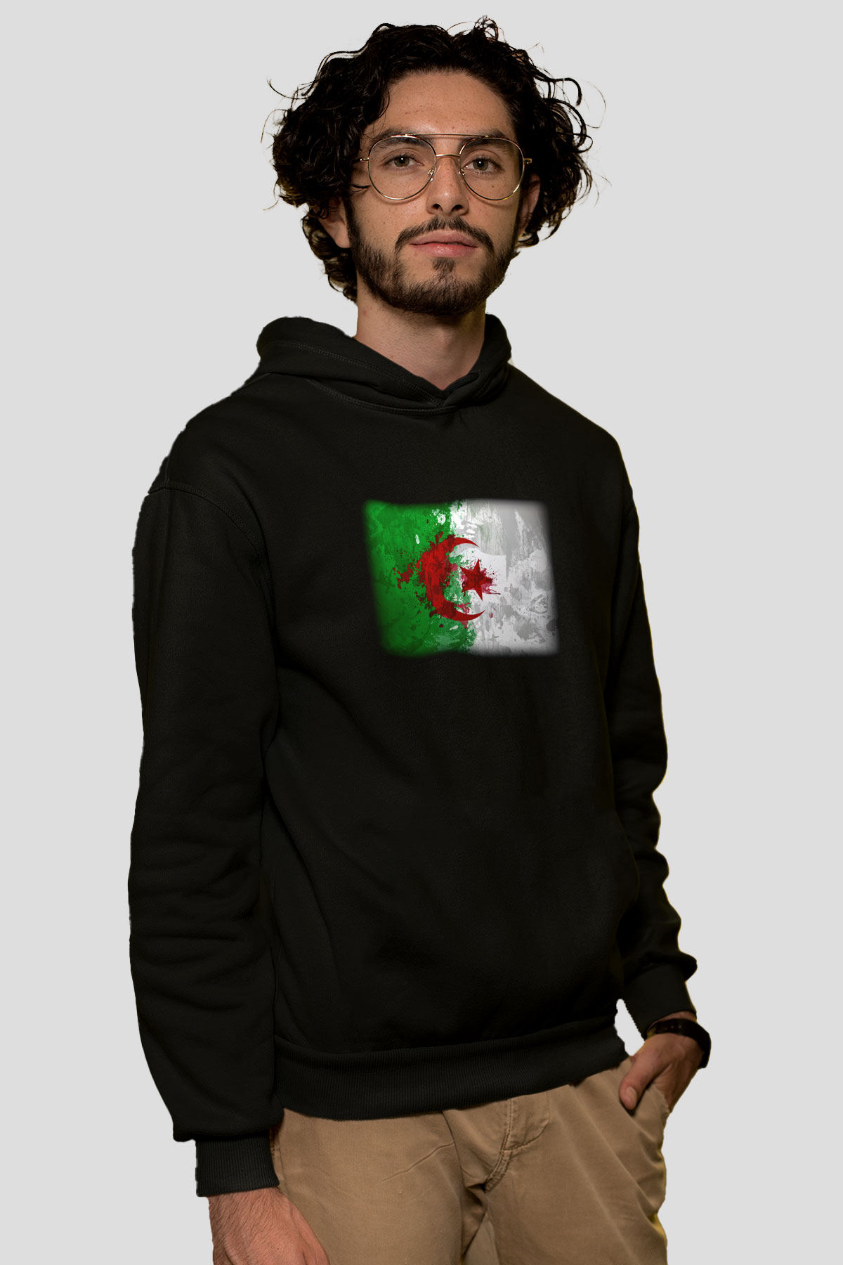 Cezayir Siyah Unisex Hoodie