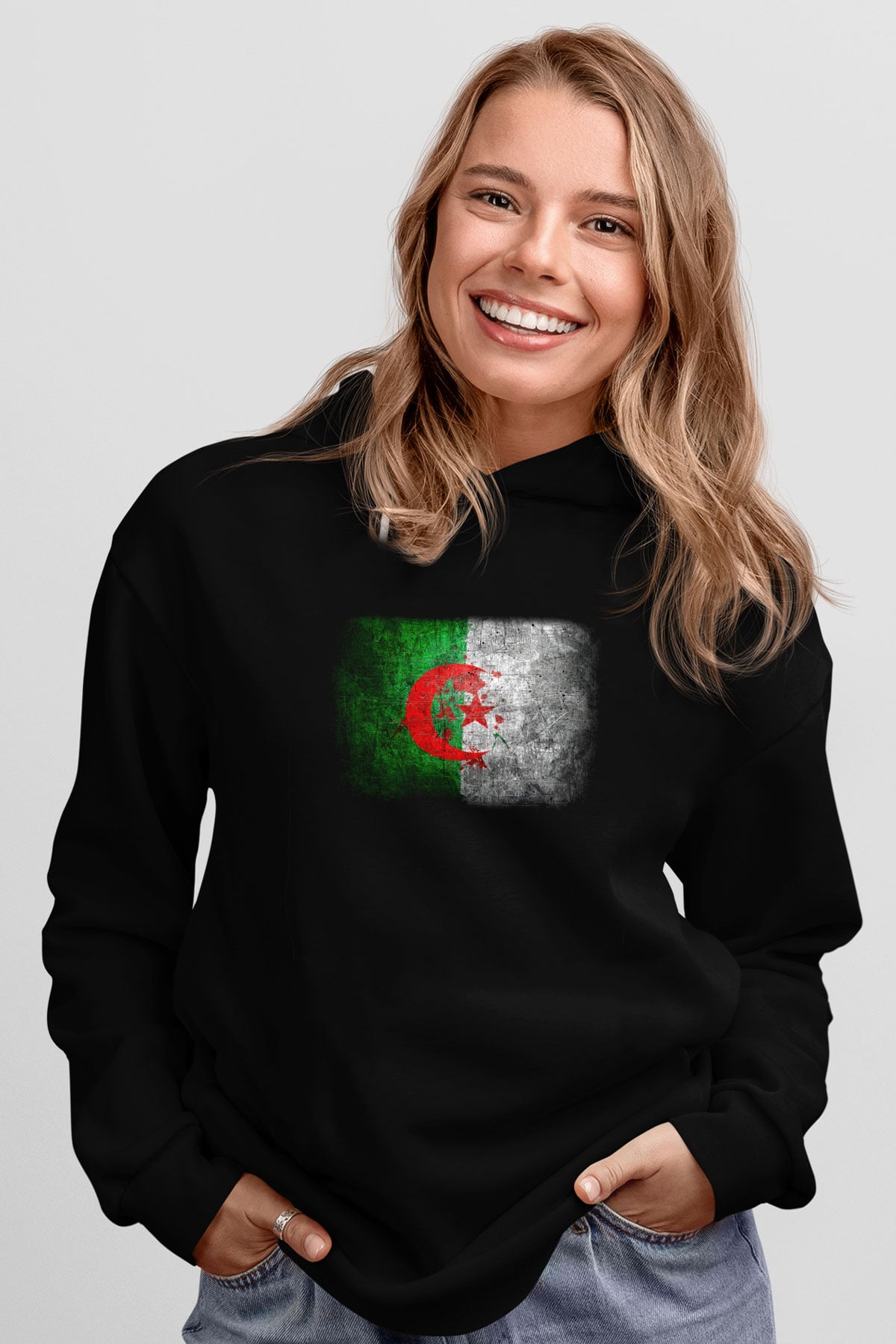 Cezayir Siyah Unisex Hoodie