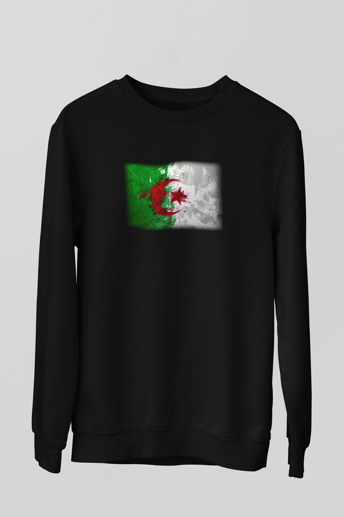 Cezayir Siyah Unisex Sweatshirt