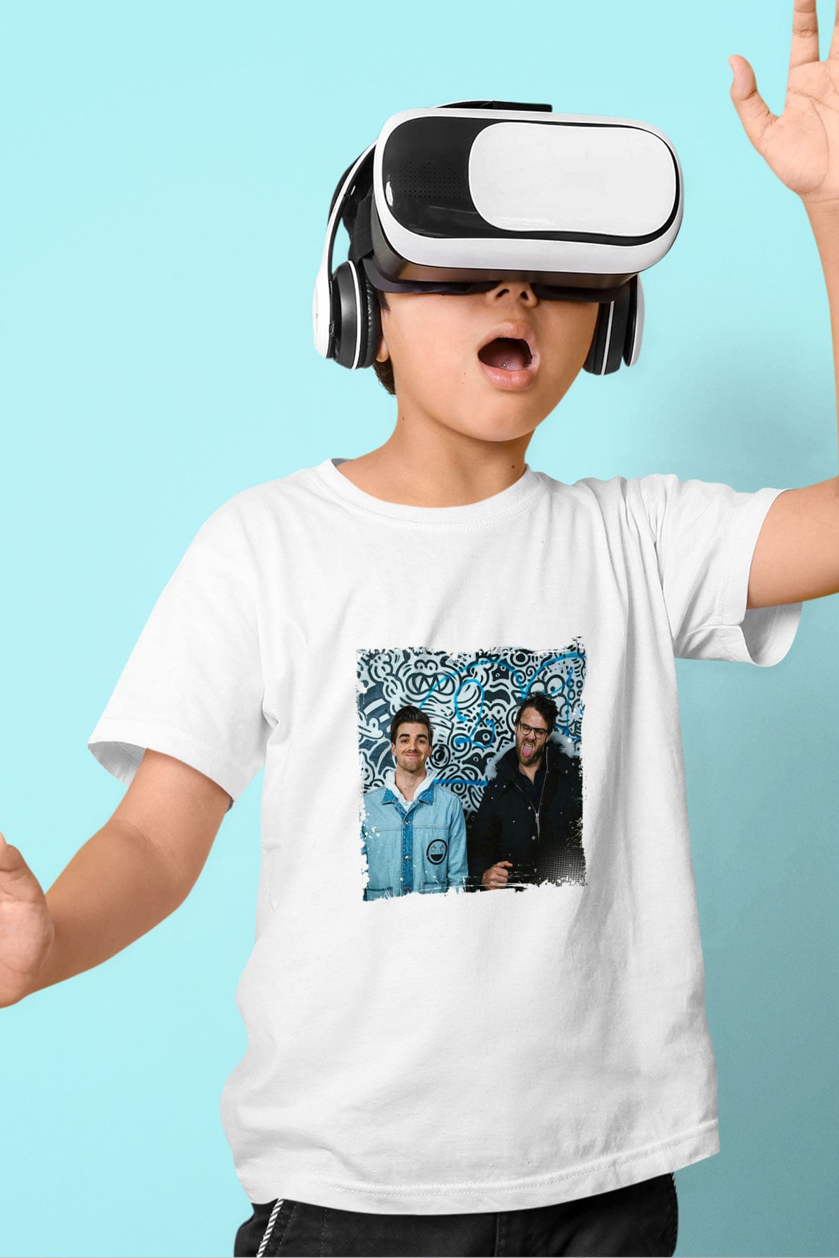 Chainsmokers Baskılı Beyaz Çocuk Tişört