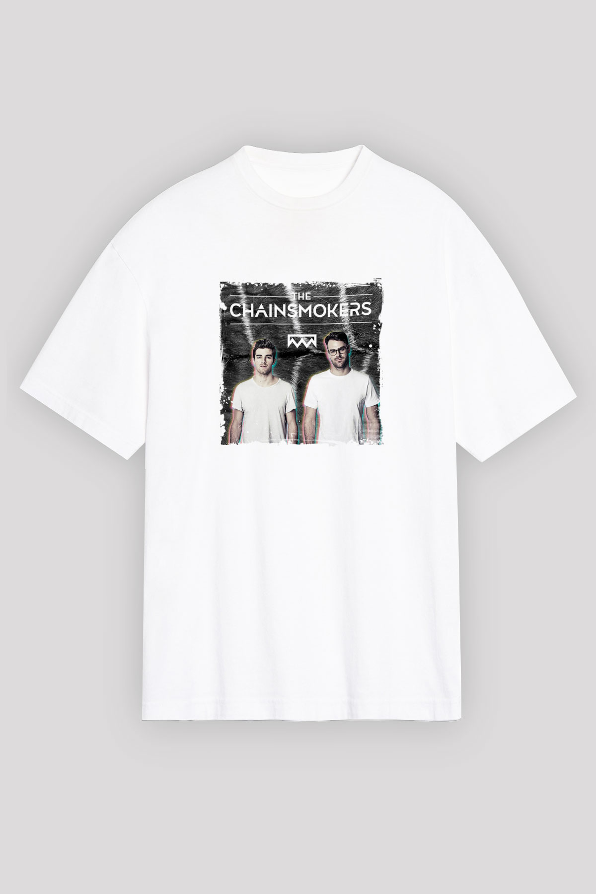 ChainsmokersBaskılı Beyaz Tişört