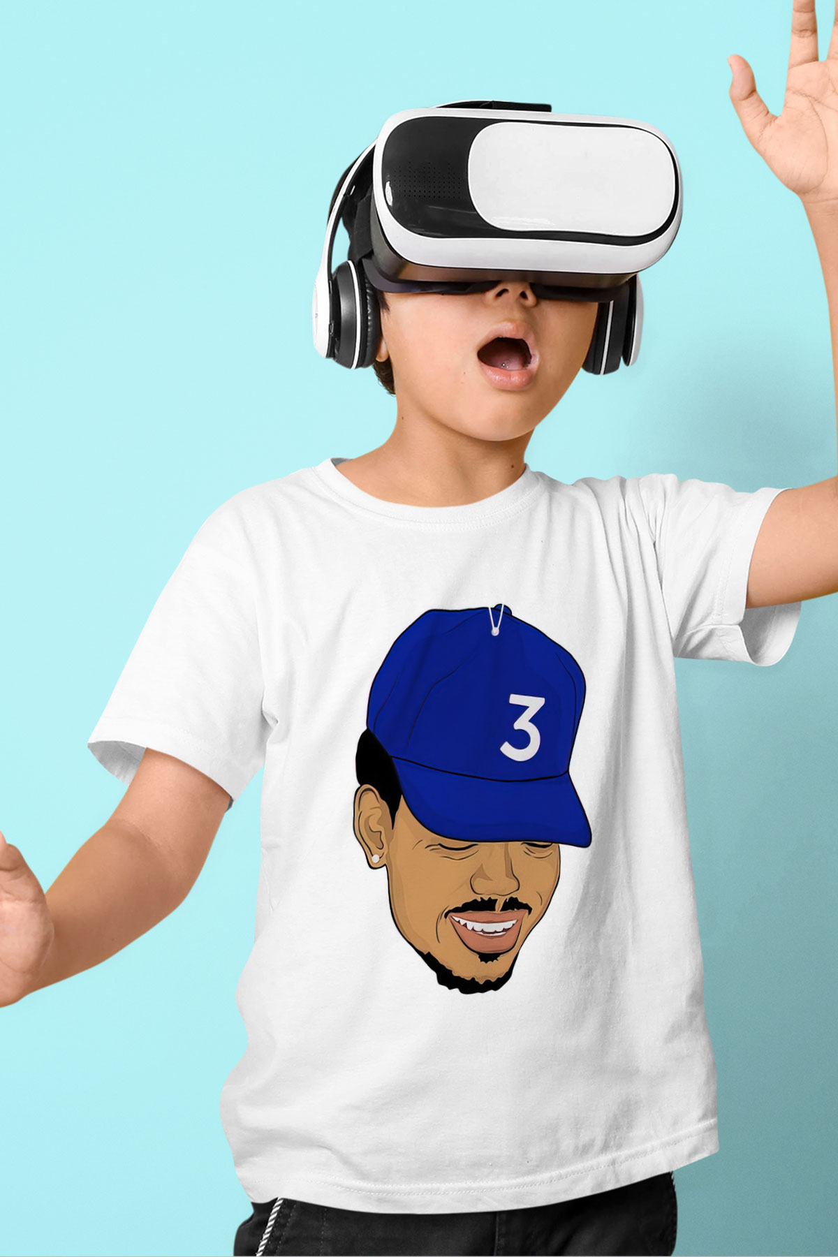Chance The Rapper Baskılı Beyaz Unisex Çocuk Tişört