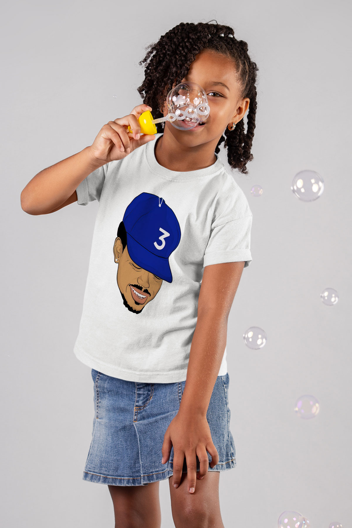 Chance The Rapper Baskılı Beyaz Unisex Çocuk Tişört
