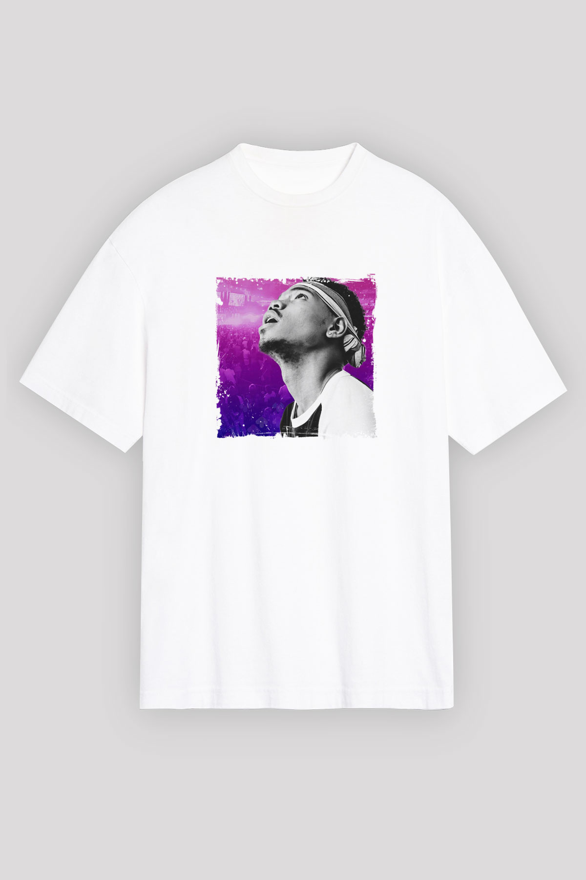 Chance The Rapper Baskılı Unisex Beyaz Tişört