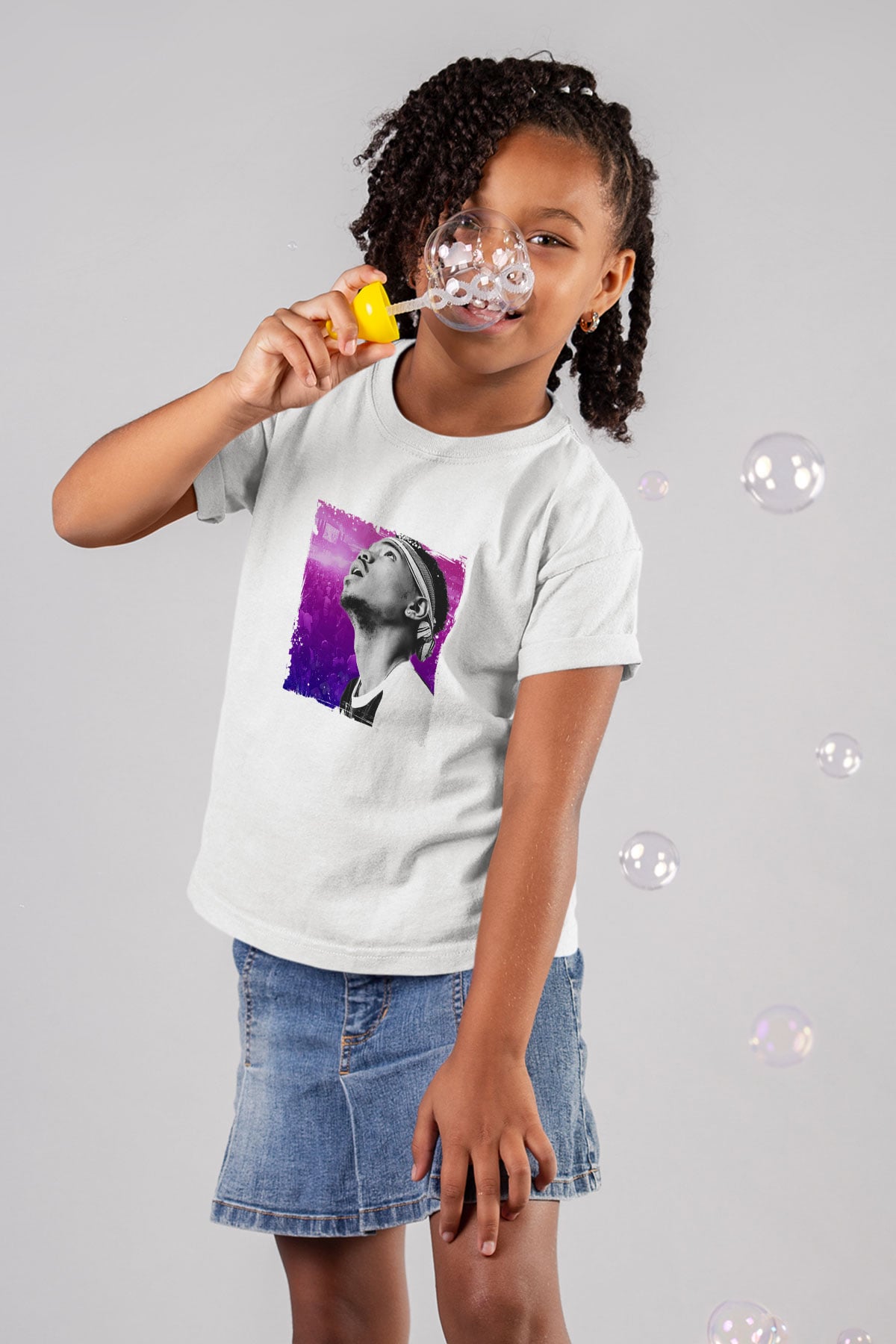 Chance The Rapper Baskılı Unisex Beyaz Çocuk Tişört