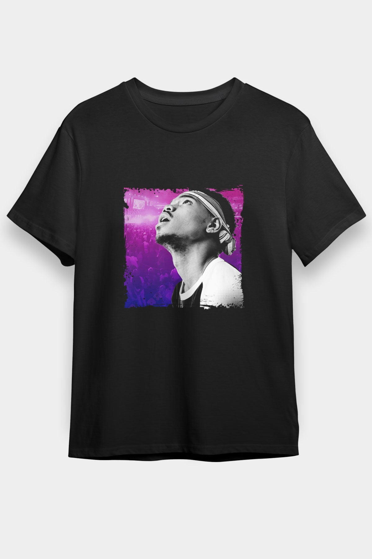 Chance The Rapper Baskılı Unisex Siyah Tişört