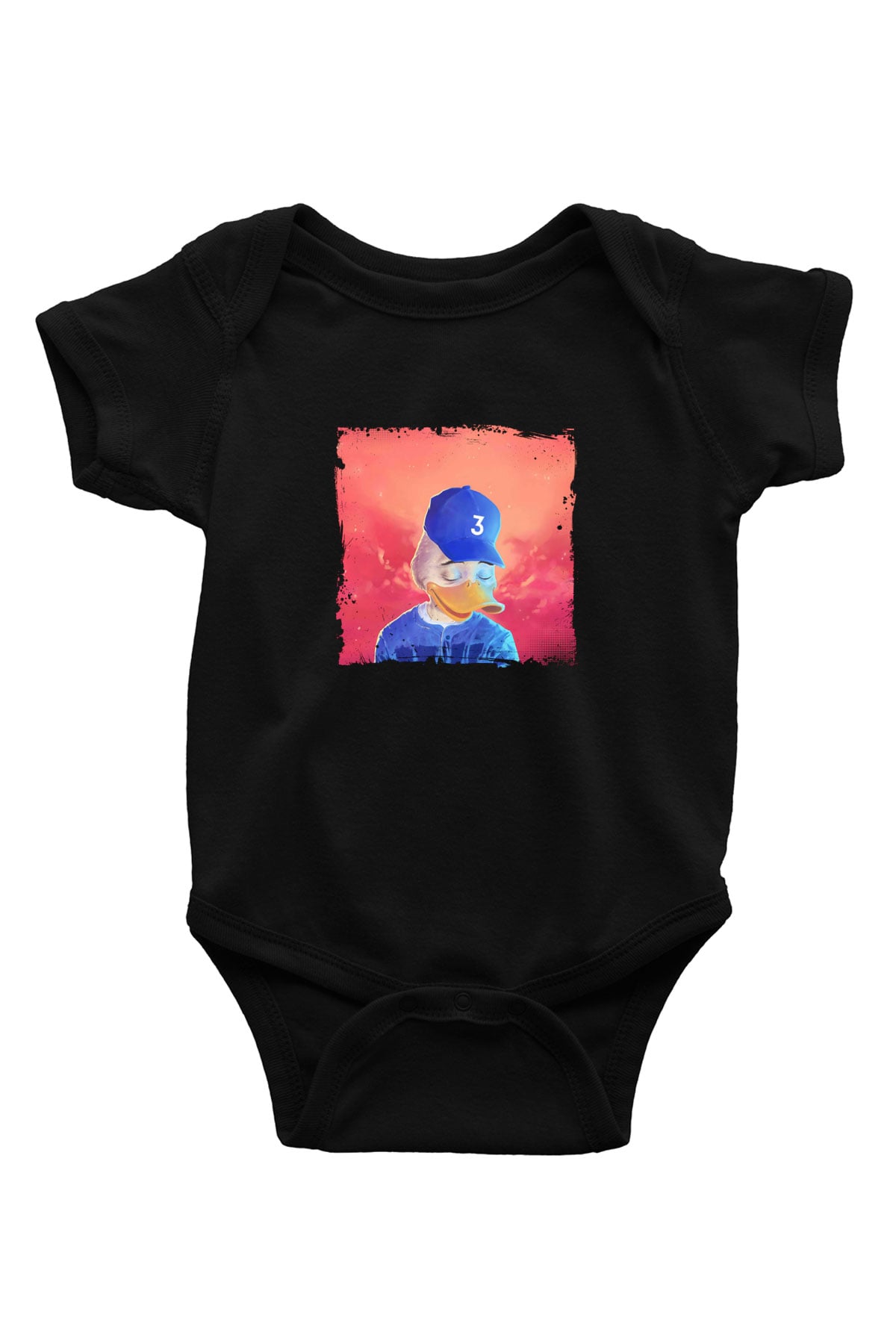 Chance The Rapper Baskılı Unisex Siyah Bebek Body - Zıbın