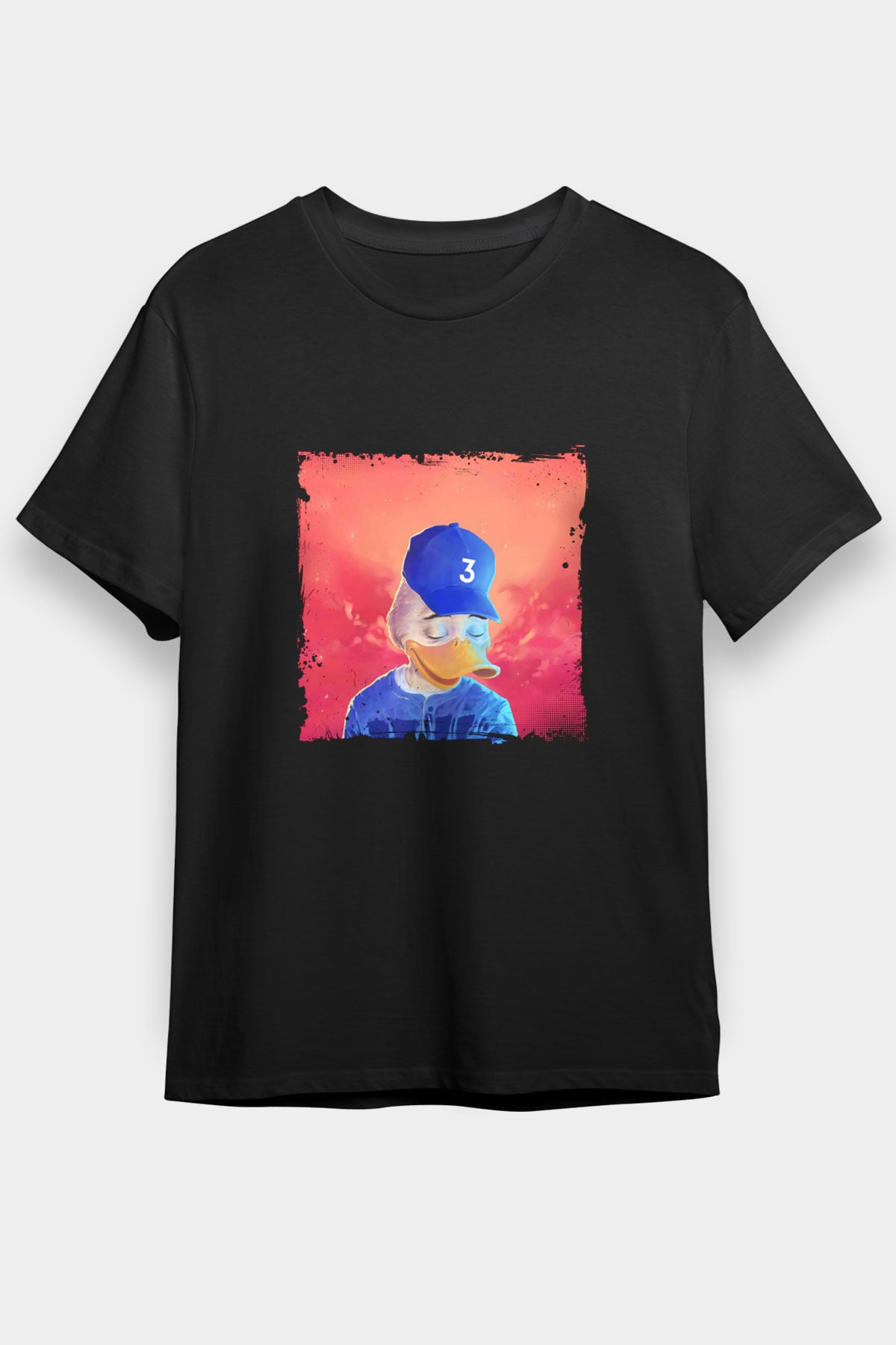 Chance The Rapper Baskılı Unisex Siyah Tişört
