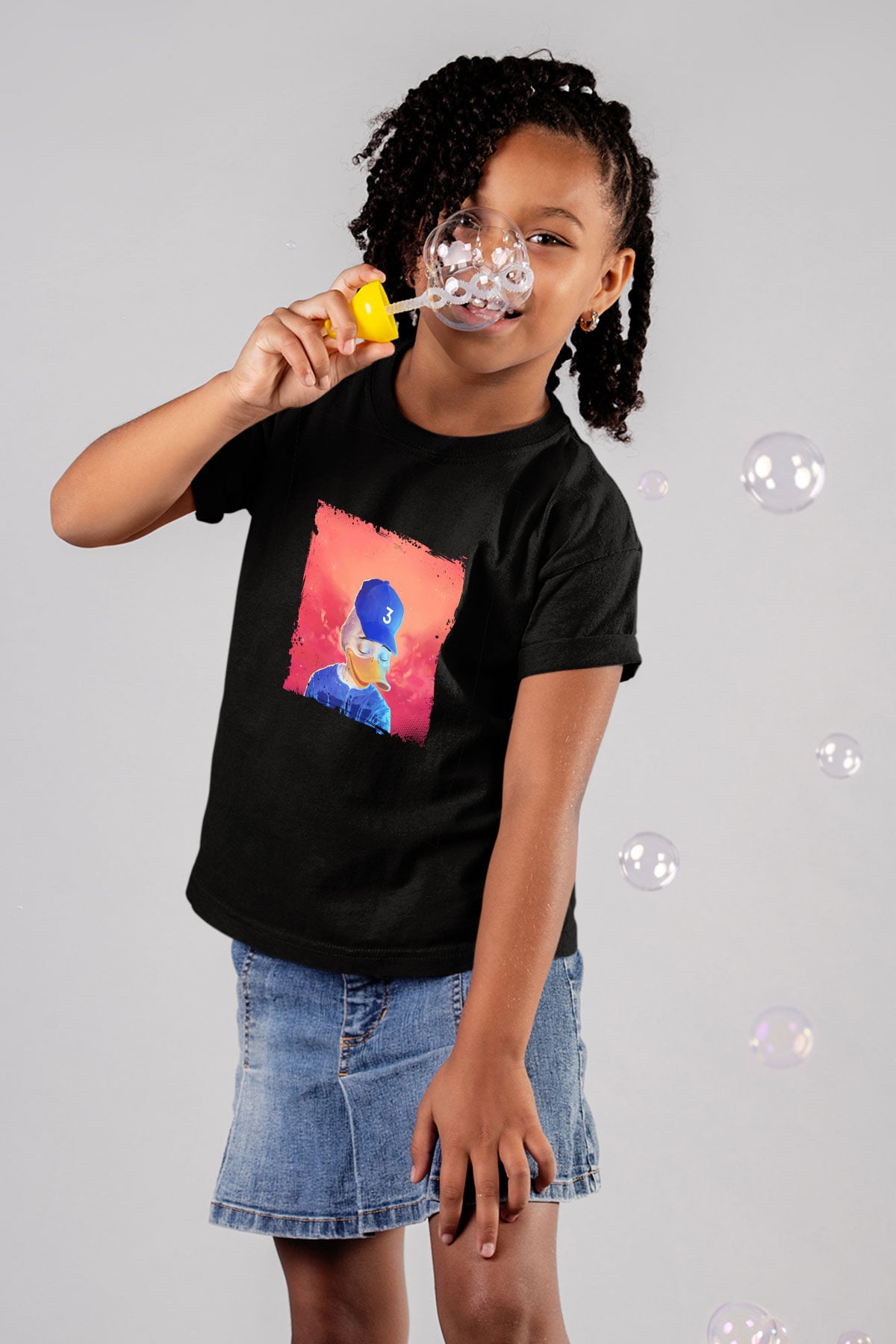 Chance The Rapper Baskılı Unisex Siyah Çocuk Tişört