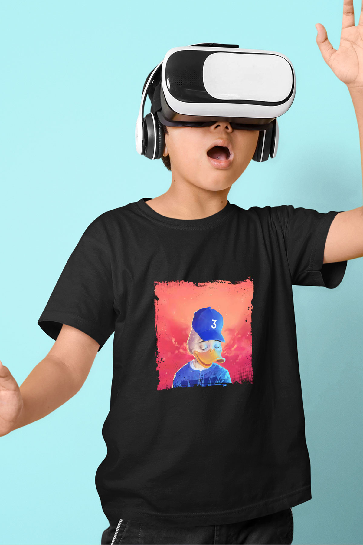 Chance The Rapper Baskılı Unisex Siyah Çocuk Tişört