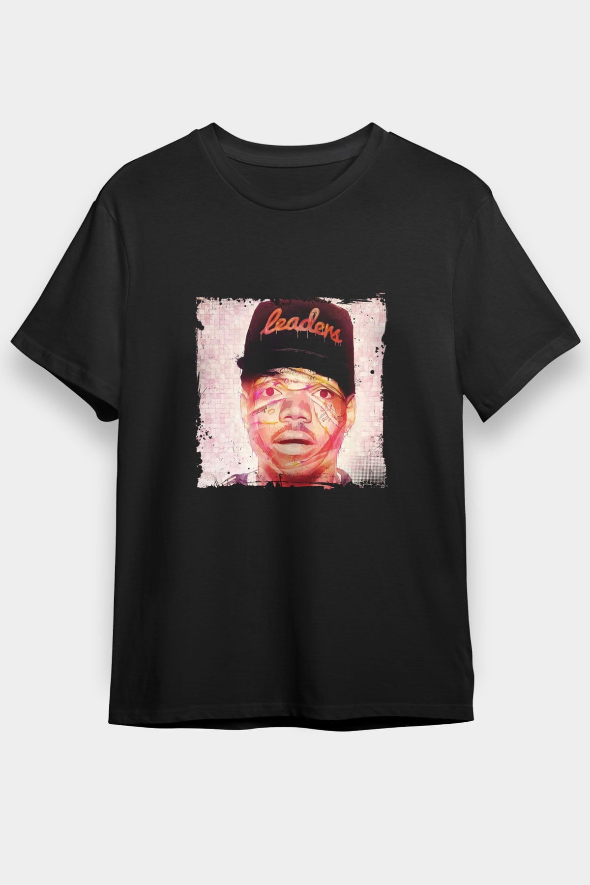 Chance The Rapper Baskılı Unisex Siyah Tişört