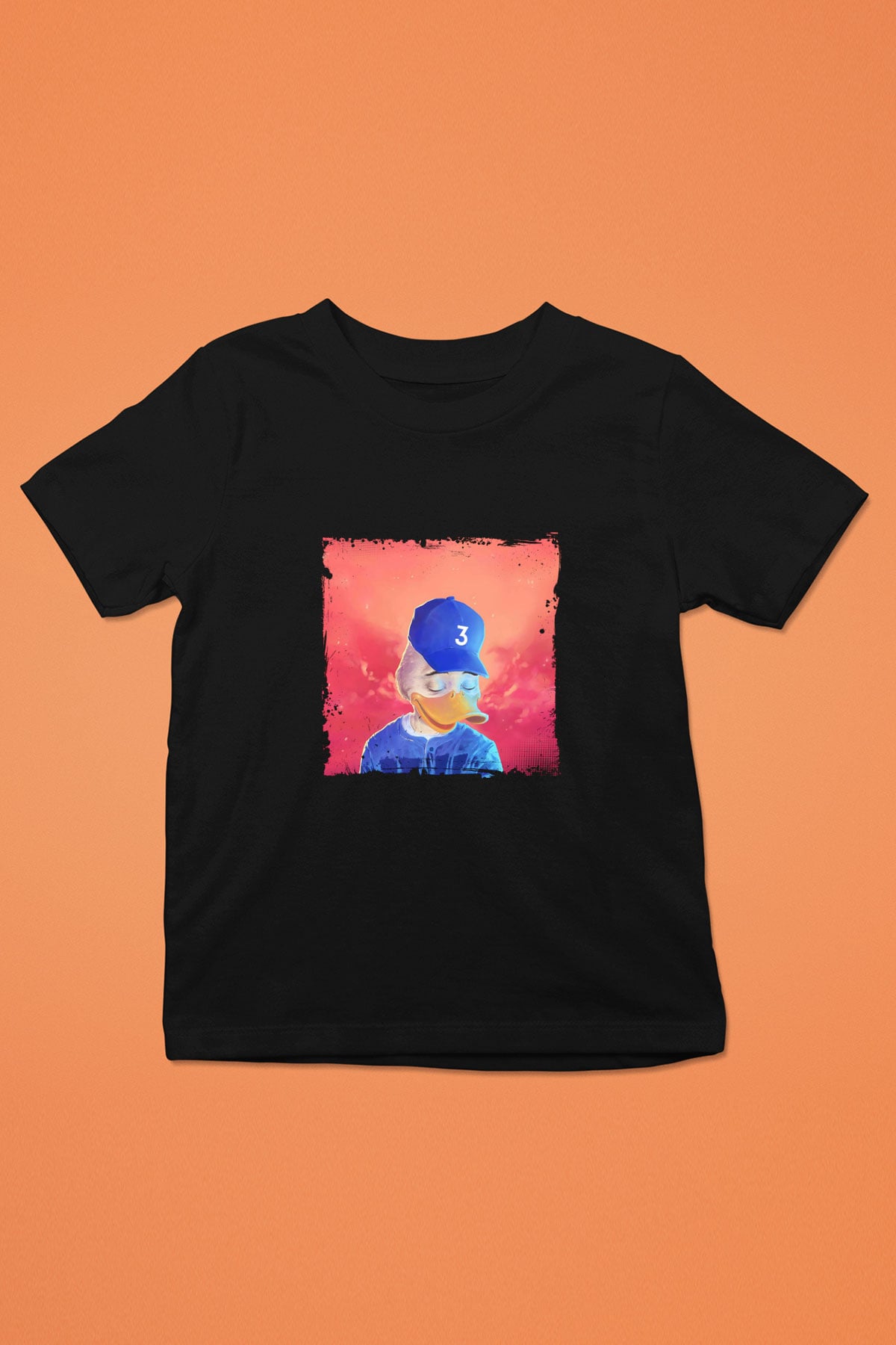 Chance The Rapper Baskılı Unisex Siyah Çocuk Tişört
