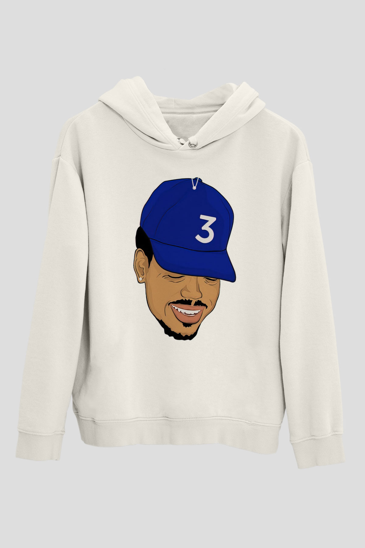 Chance The Rapper Beyaz Unisex Kapşonlu Sweatshirt
