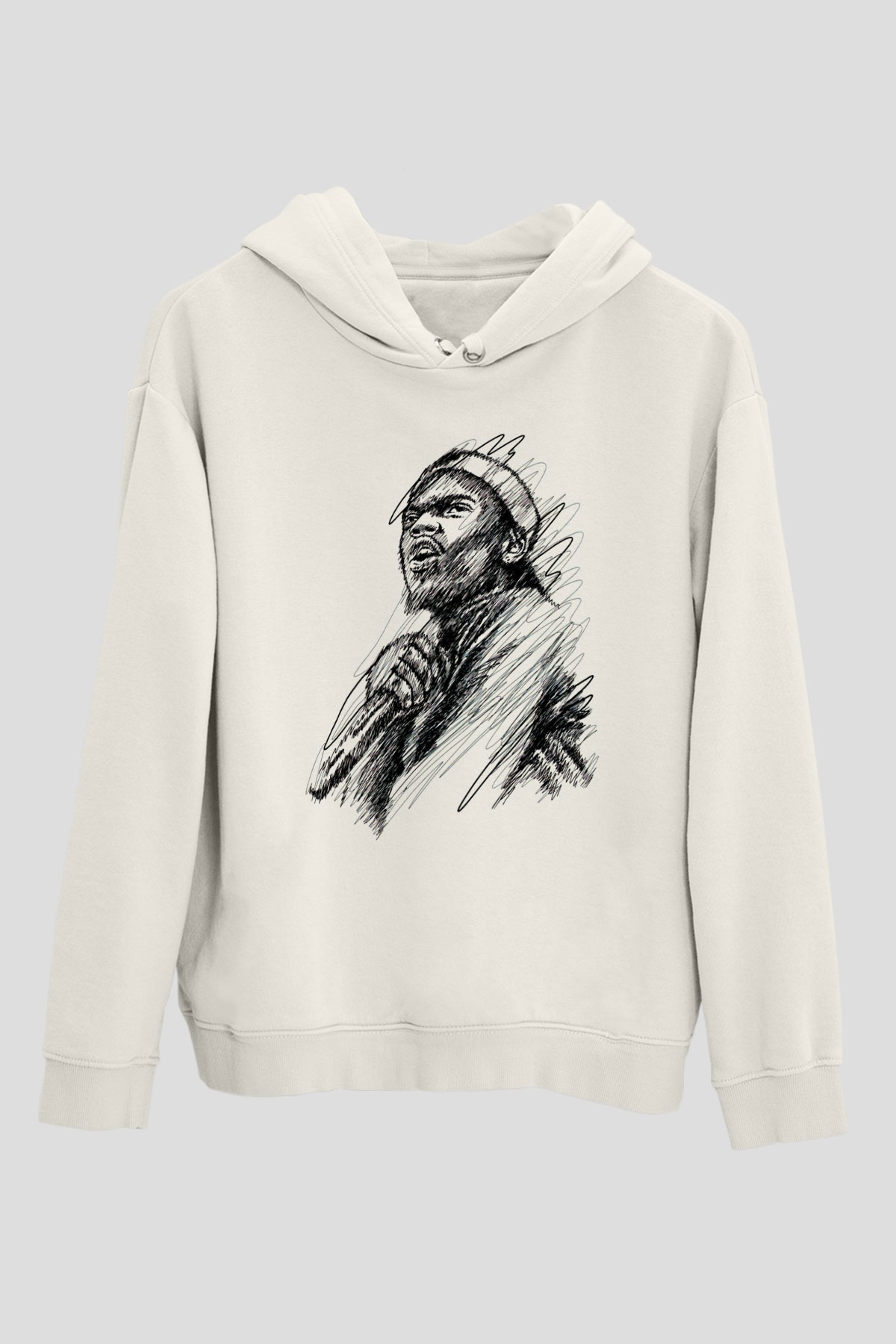 Chance The Rapper Beyaz Unisex Kapüşonlu Sweatshirt