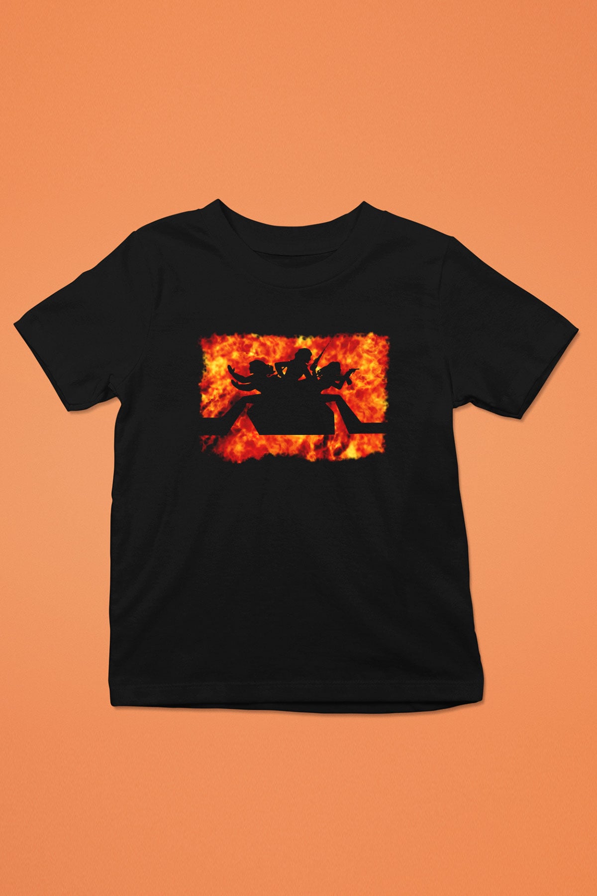 Charlie's Angels Baskılı Siyah Unisex Çocuk Tişört