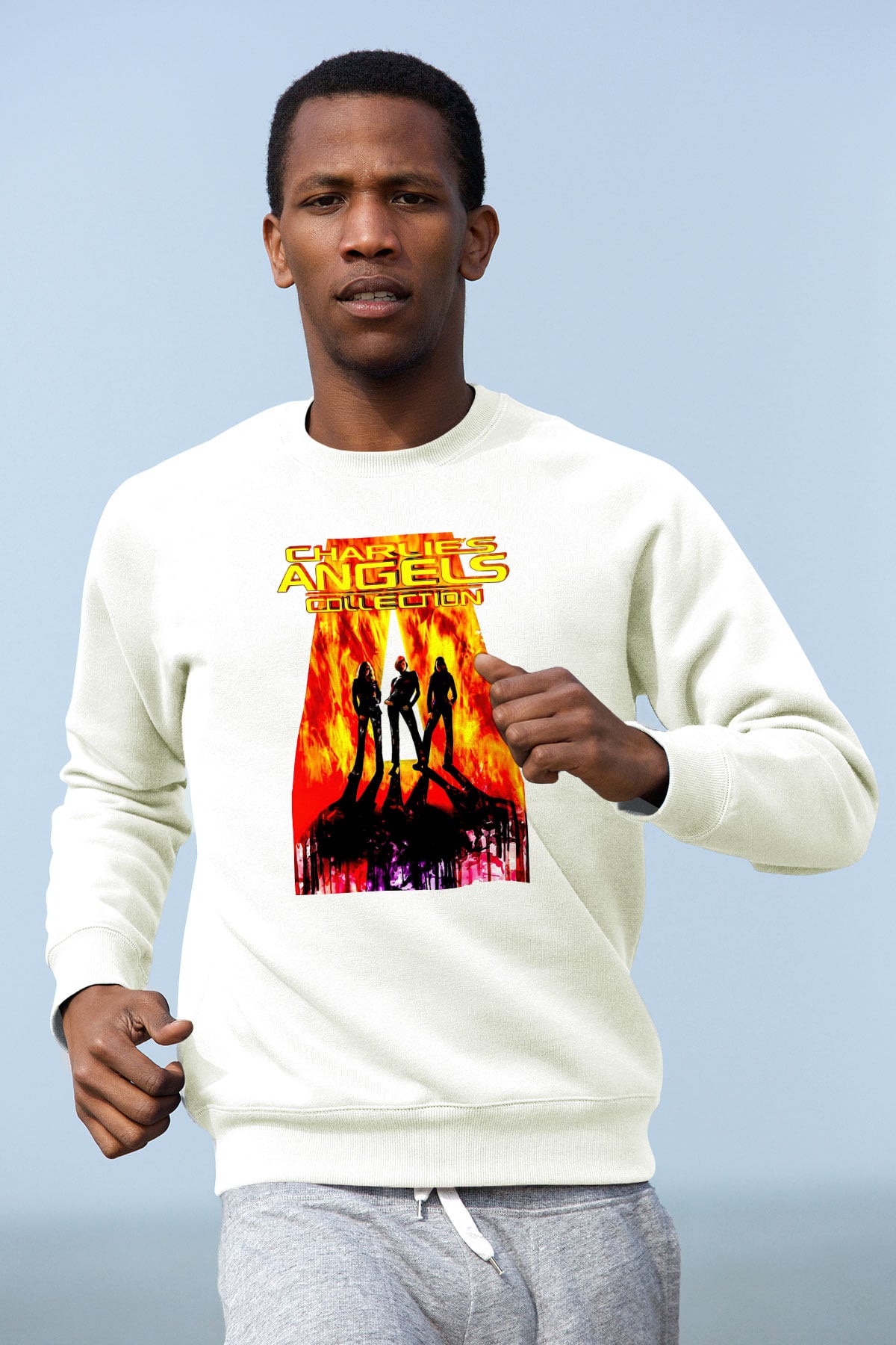 Charlie's Angels Beyaz Unisex  Sweatshirt