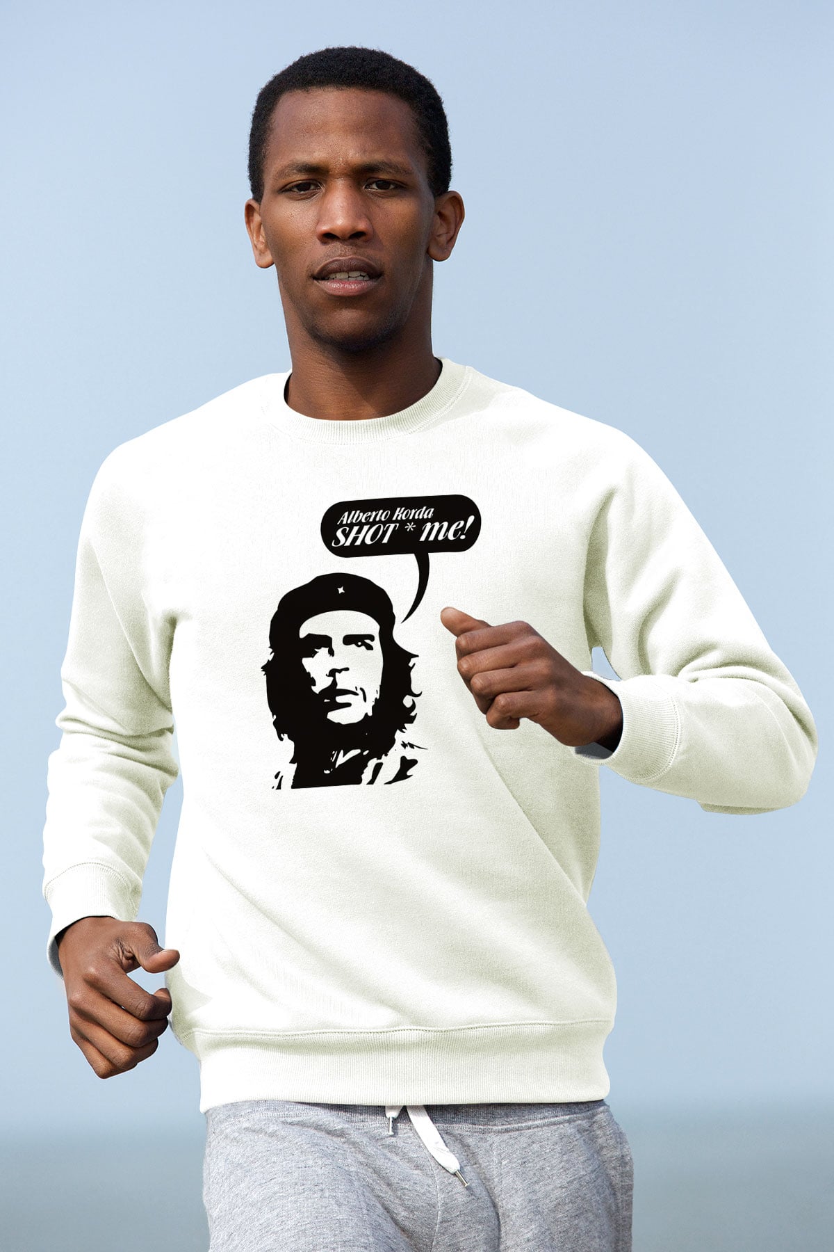 Che Guevara Beyaz Unisex Sweatshirt