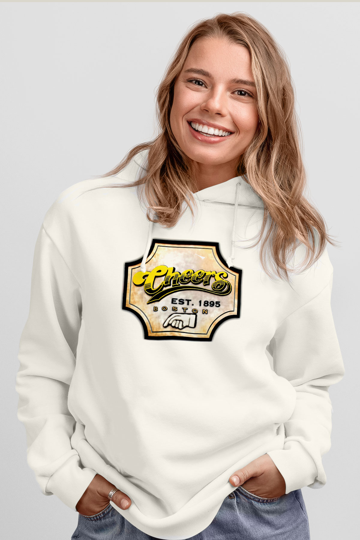 Cheers Siyah Unisex Hoodie