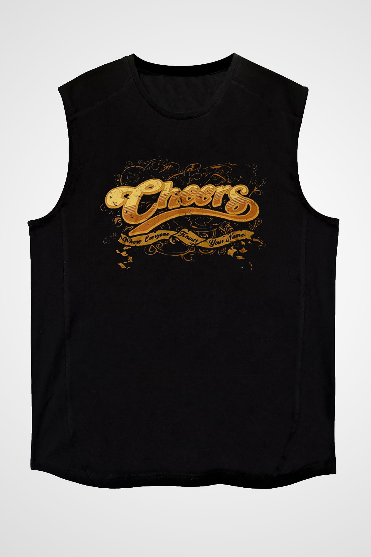 Cheers Siyah Unisex  Kolsuz Tişört
