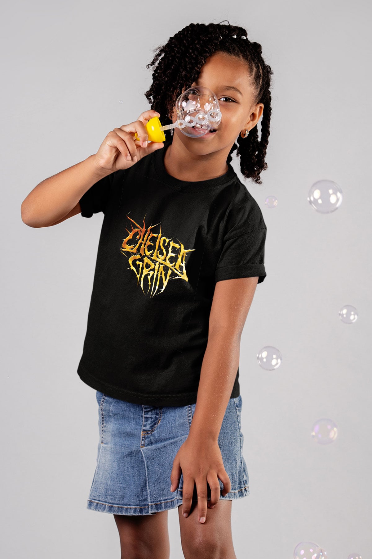 Chelsea Grin Baskılı Unisex Siyah Çocuk Tişört