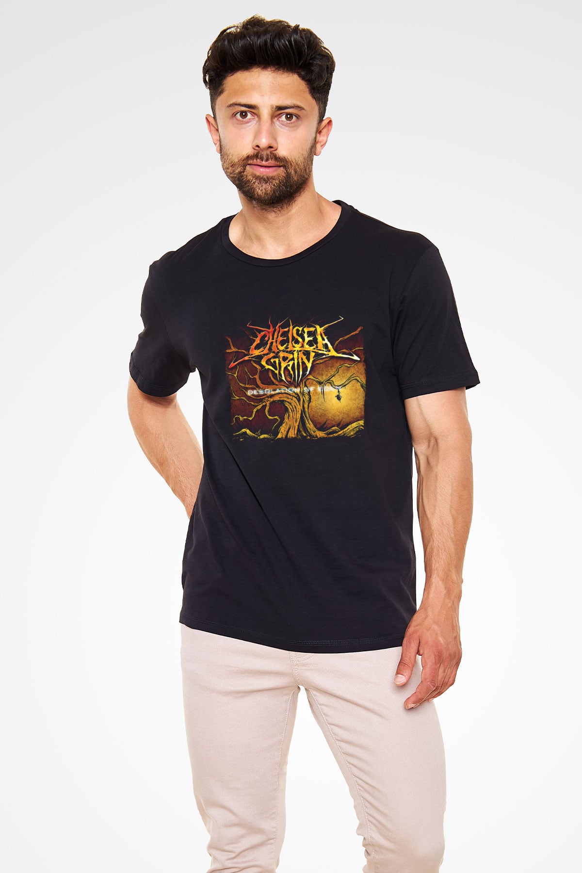 Chelsea Grin Baskılı Unisex Siyah Tişört