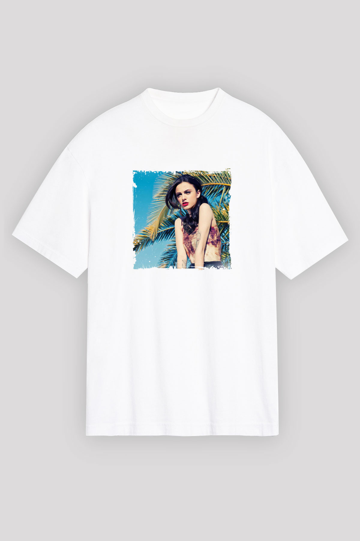 Cher Lloyd Baskılı Unisex Beyaz Tişört