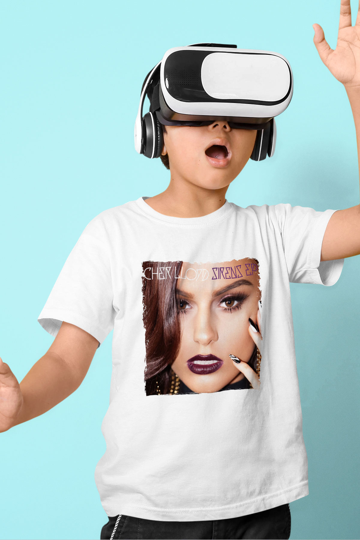 Cher Lloyd Beyaz Unisex Çocuk Tişört