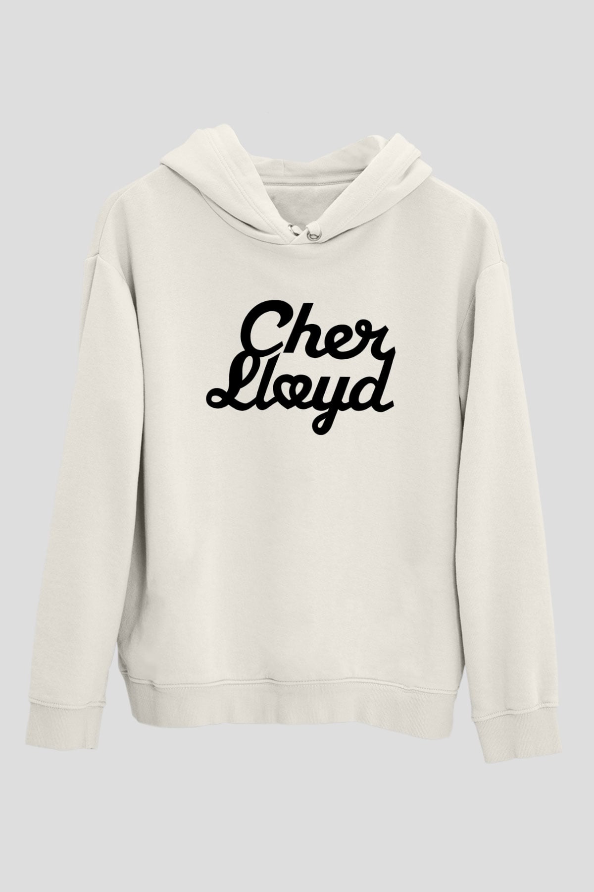 Cher Lloyd Beyaz Unisex Kapüşonlu Sweatshirt