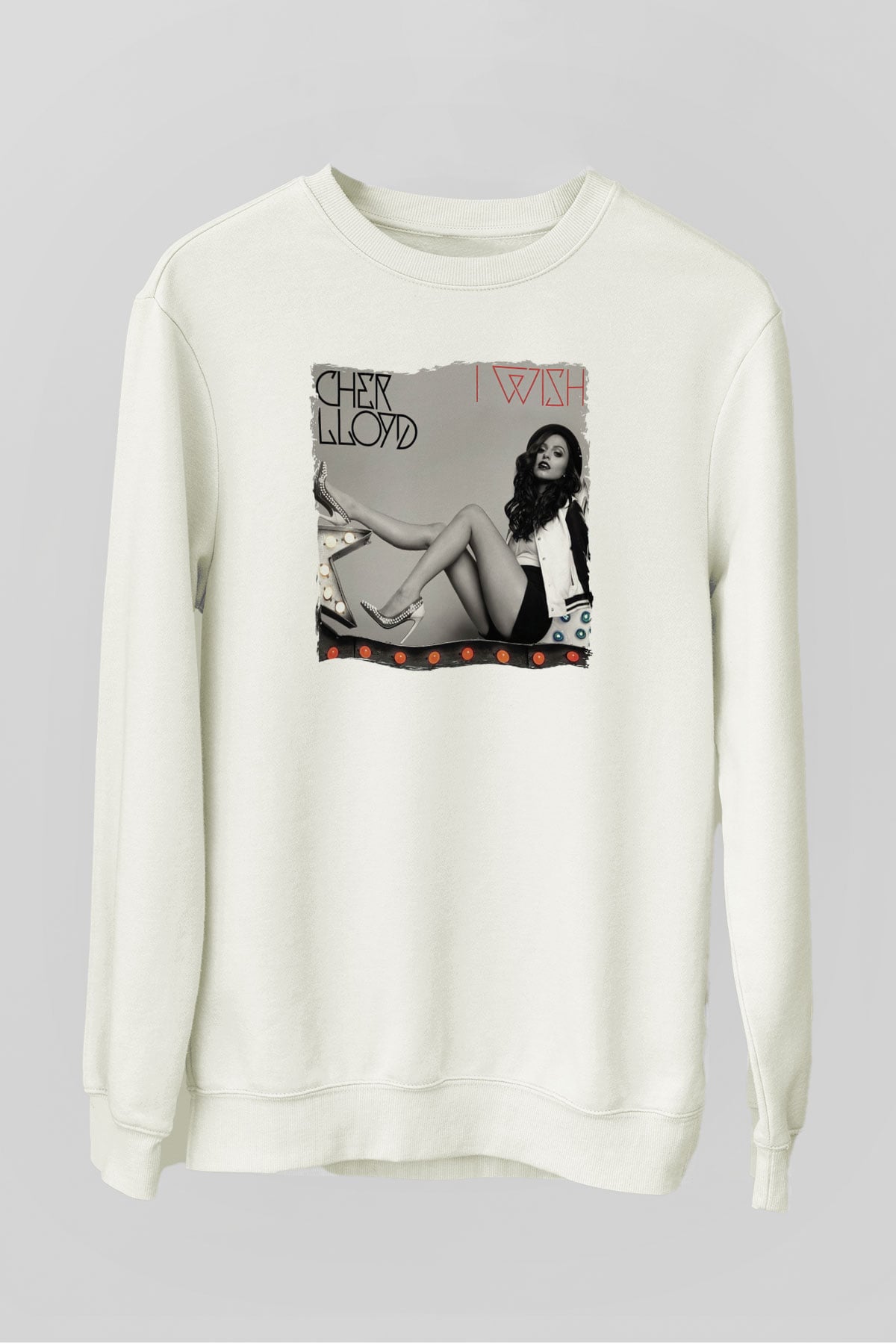 Cher Lloyd Beyaz Unisex Sweatshirt