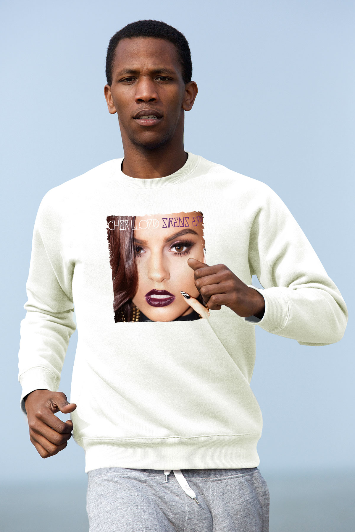 Cher Lloyd Beyaz Unisex Sweatshirt