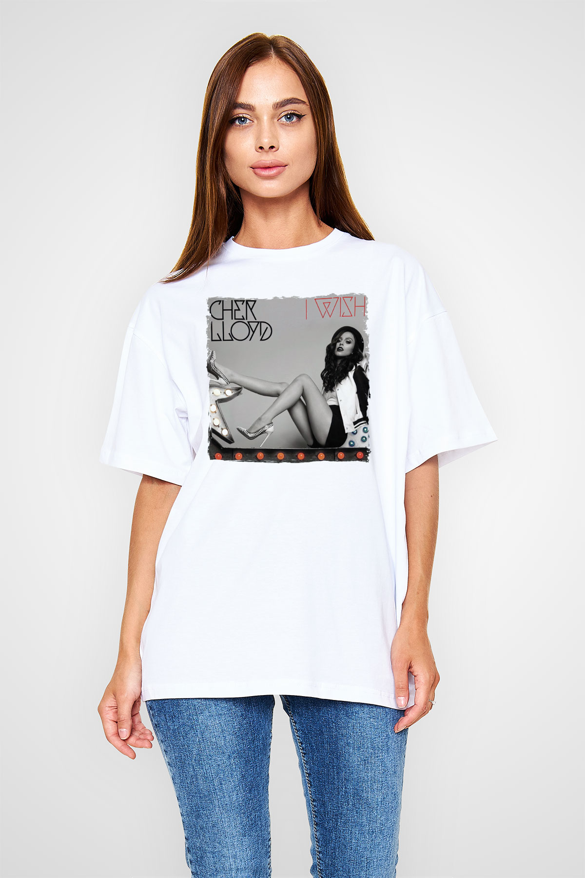 Cher Lloyd Beyaz Unisex Tişört T-Shirt - TişörtFabrikası