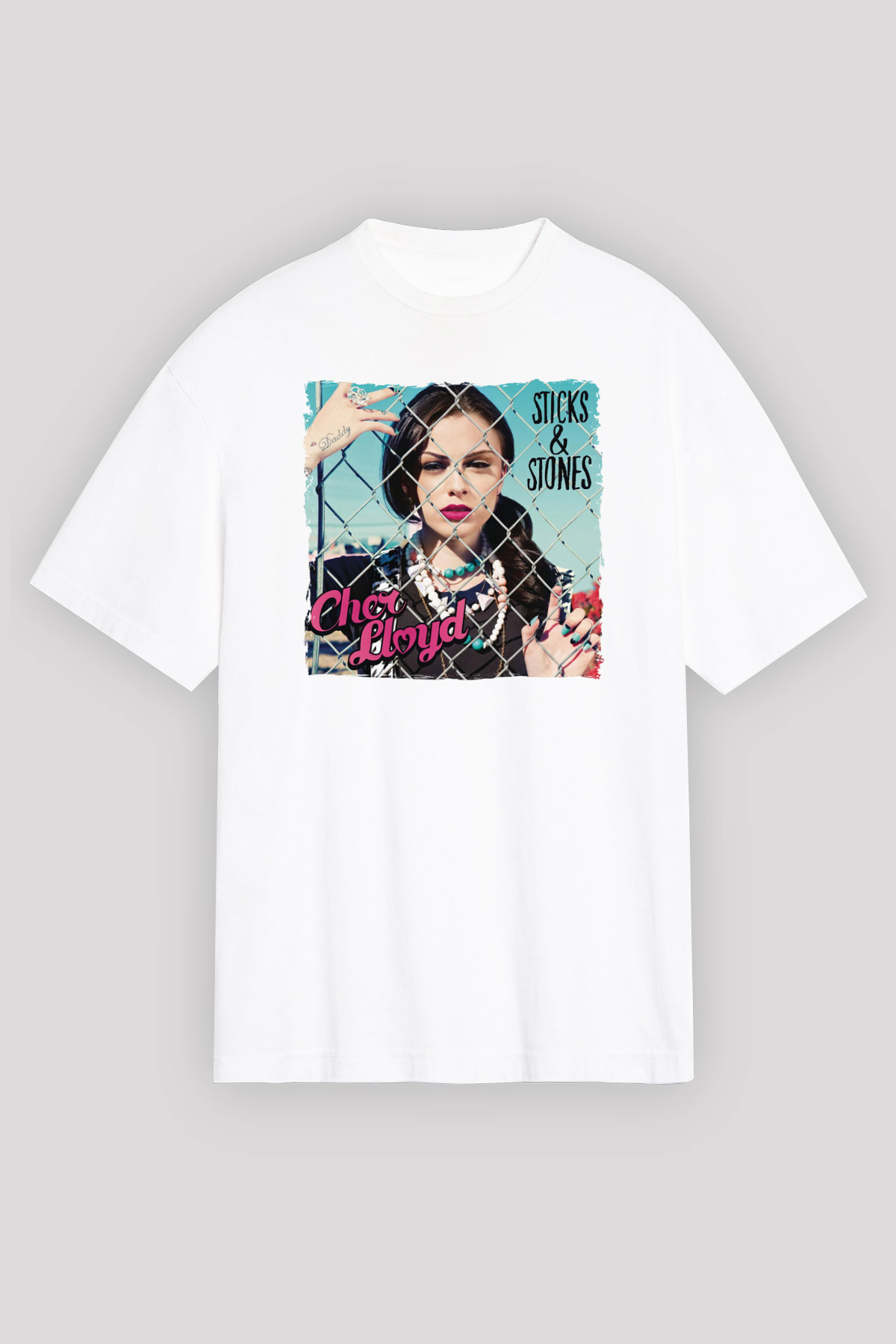 Cher Lloyd Beyaz Unisex Tişört T-Shirt - TişörtFabrikası