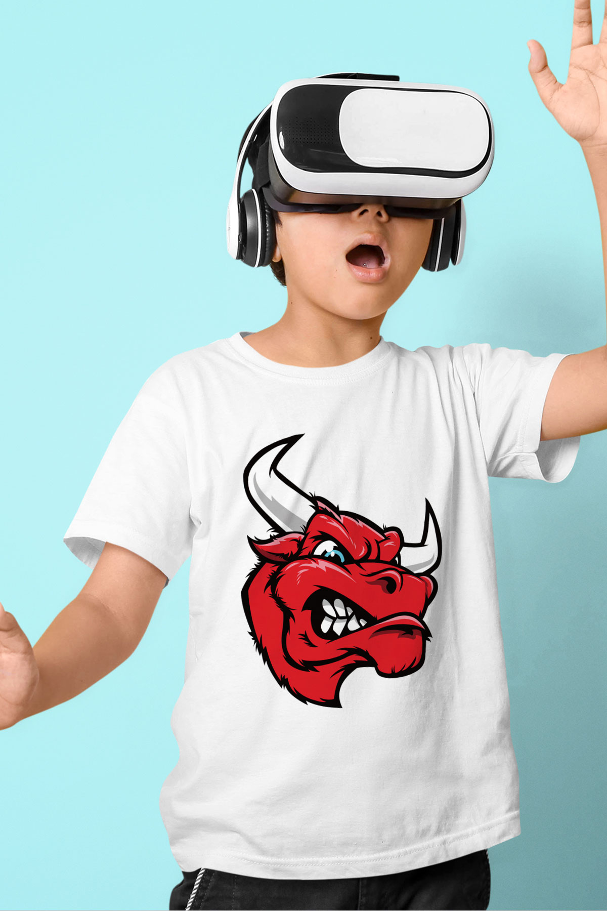 Chicago Bulls Beyaz Unisex Çocuk Tişört