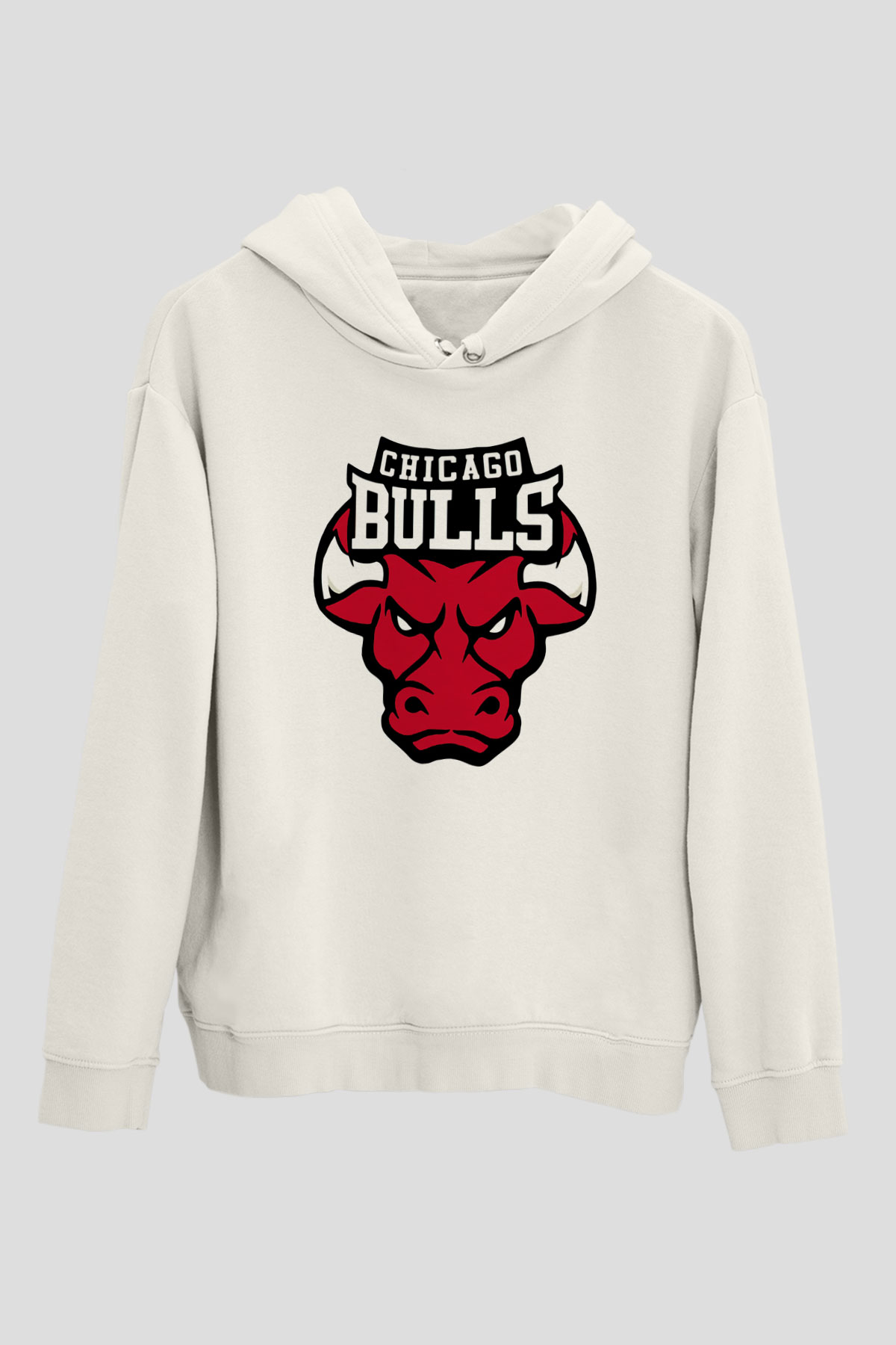 Chicago Bulls Beyaz Unisex Hoodie