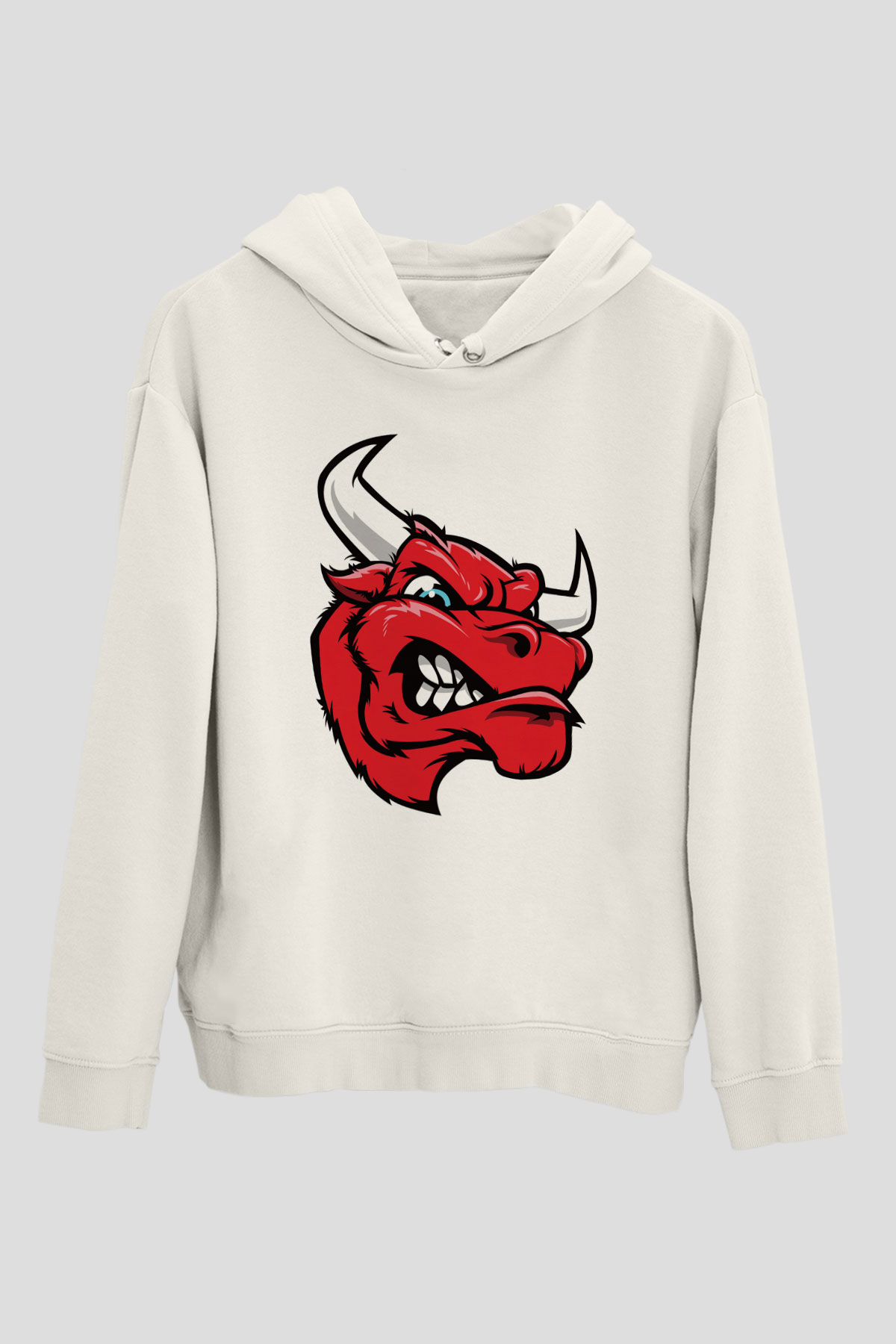 Chicago Bulls Beyaz Unisex Kapüşonlu Sweatshirt
