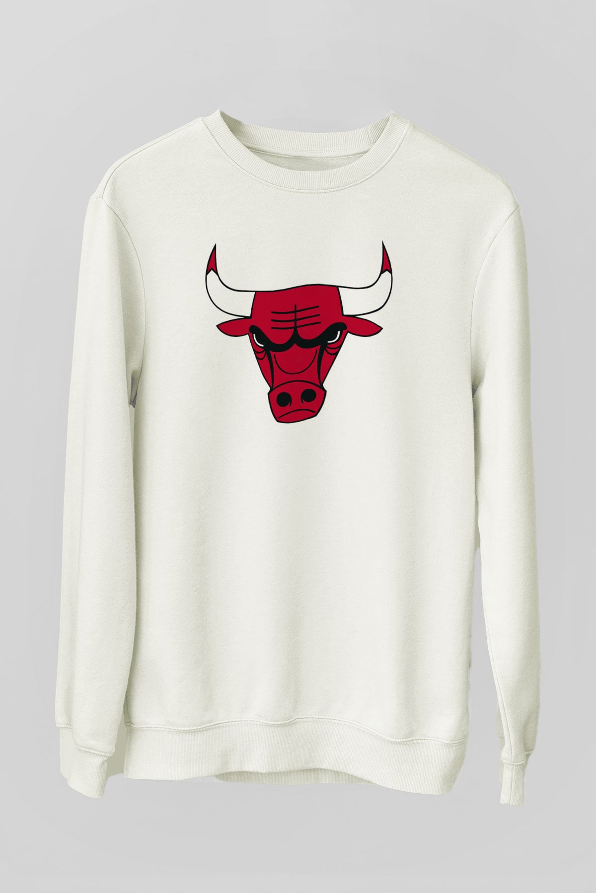 Chicago Bulls Beyaz Unisex Sweatshirt
