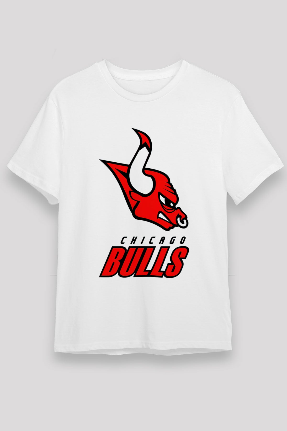 Chicago Bulls Beyaz Unisex Tişört T-Shirt - TişörtFabrikası