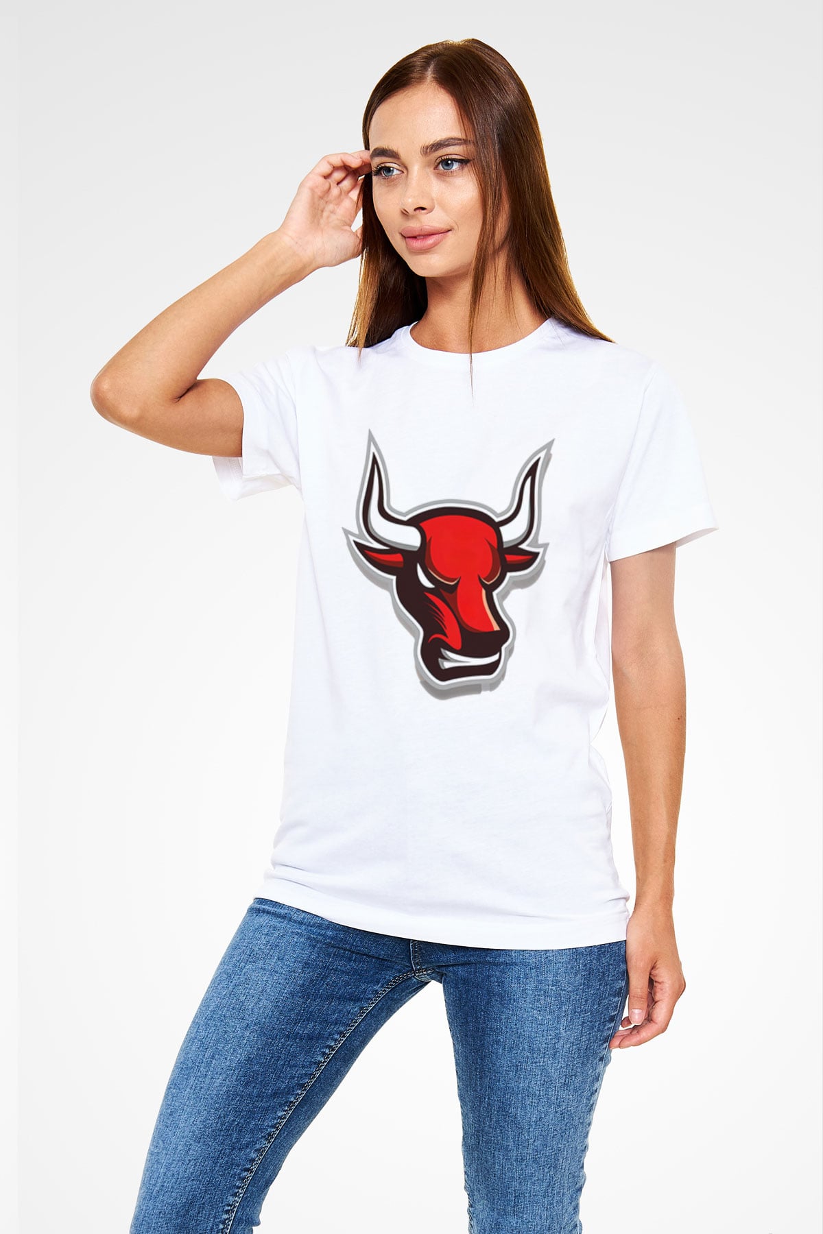 Chicago Bulls Beyaz Unisex Tişört T-Shirt - TişörtFabrikası