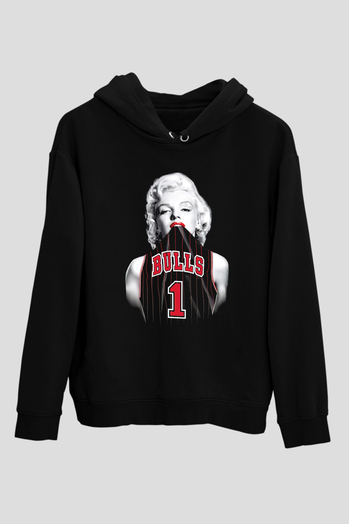 Chicago Bulls Siyah Unisex Hoodie