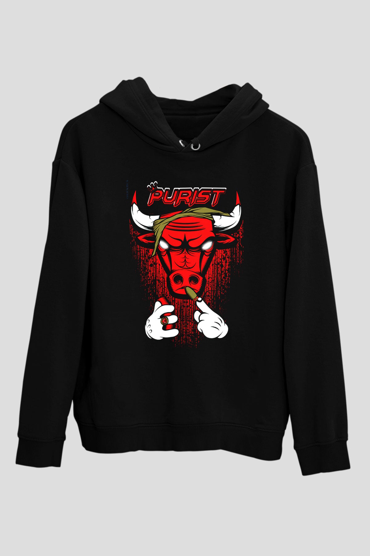 Chicago Bulls Siyah Unisex Hoodie