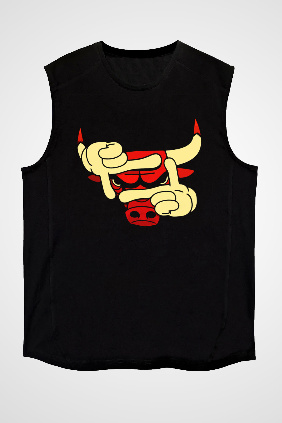 Chicago Bulls Siyah Unisex Kolsuz Tişört