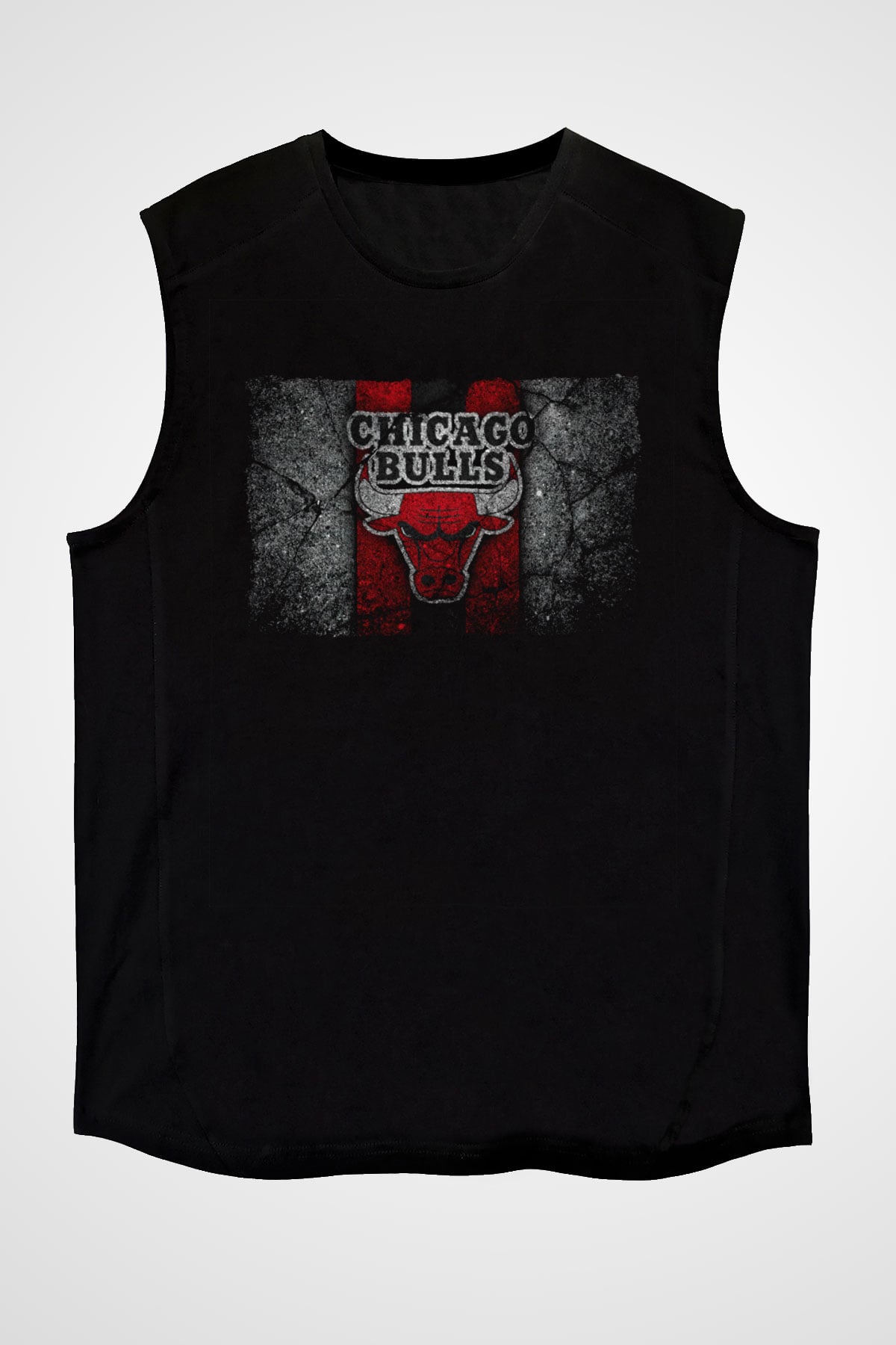 Chicago Bulls Siyah Unisex Kolsuz Tişört