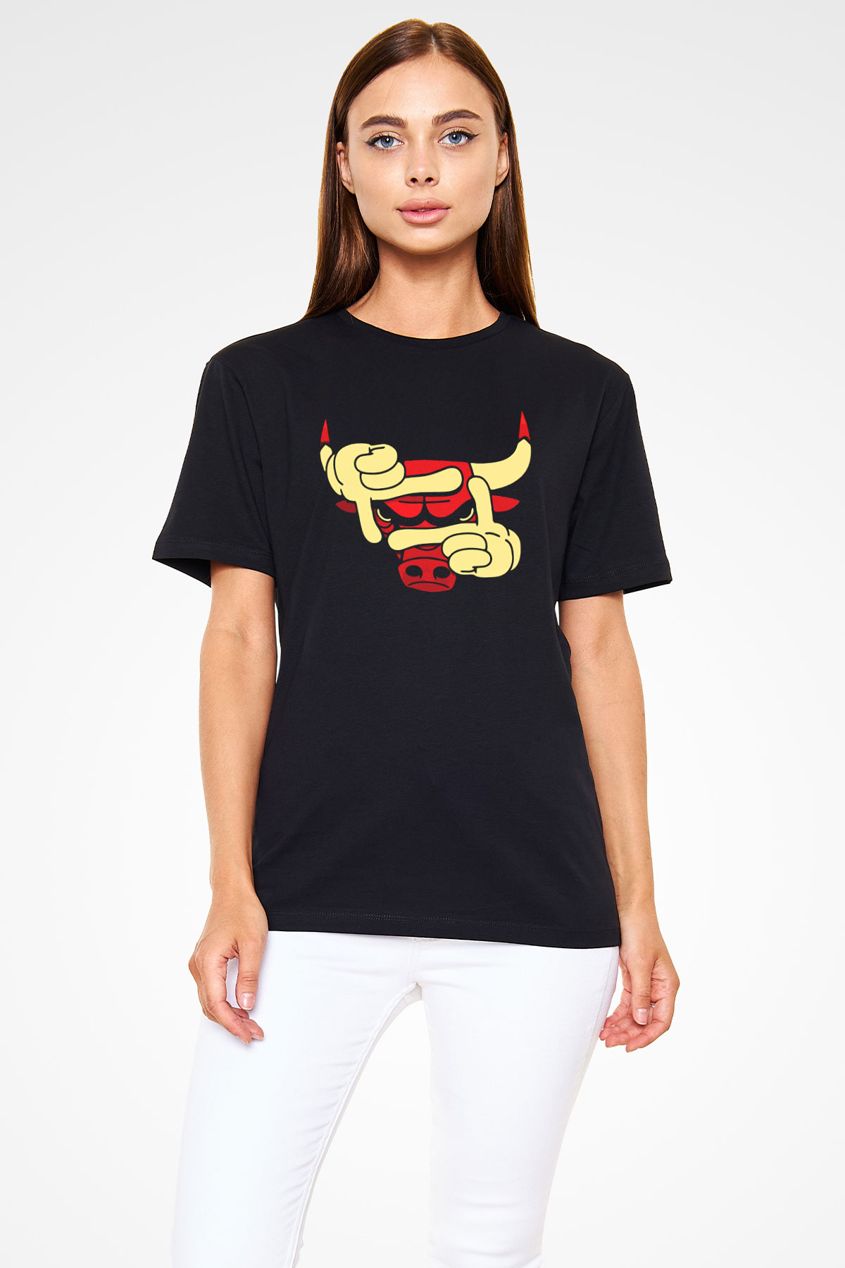 Chicago Bulls Siyah Unisex Tişört T-Shirt - TişörtFabrikası